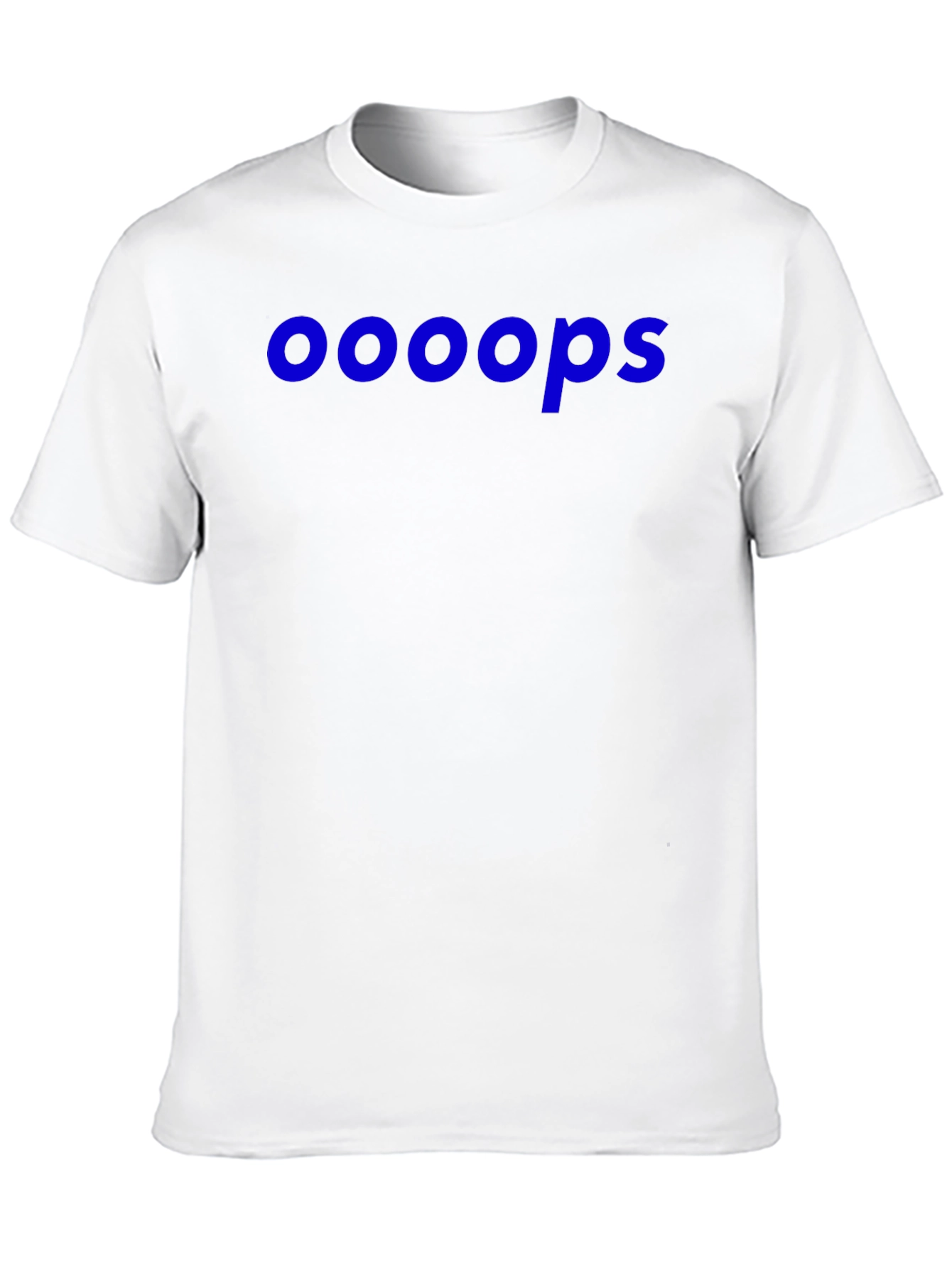Ooooops Graphic Tee - Black Cotton Blend Casual T-Shirt