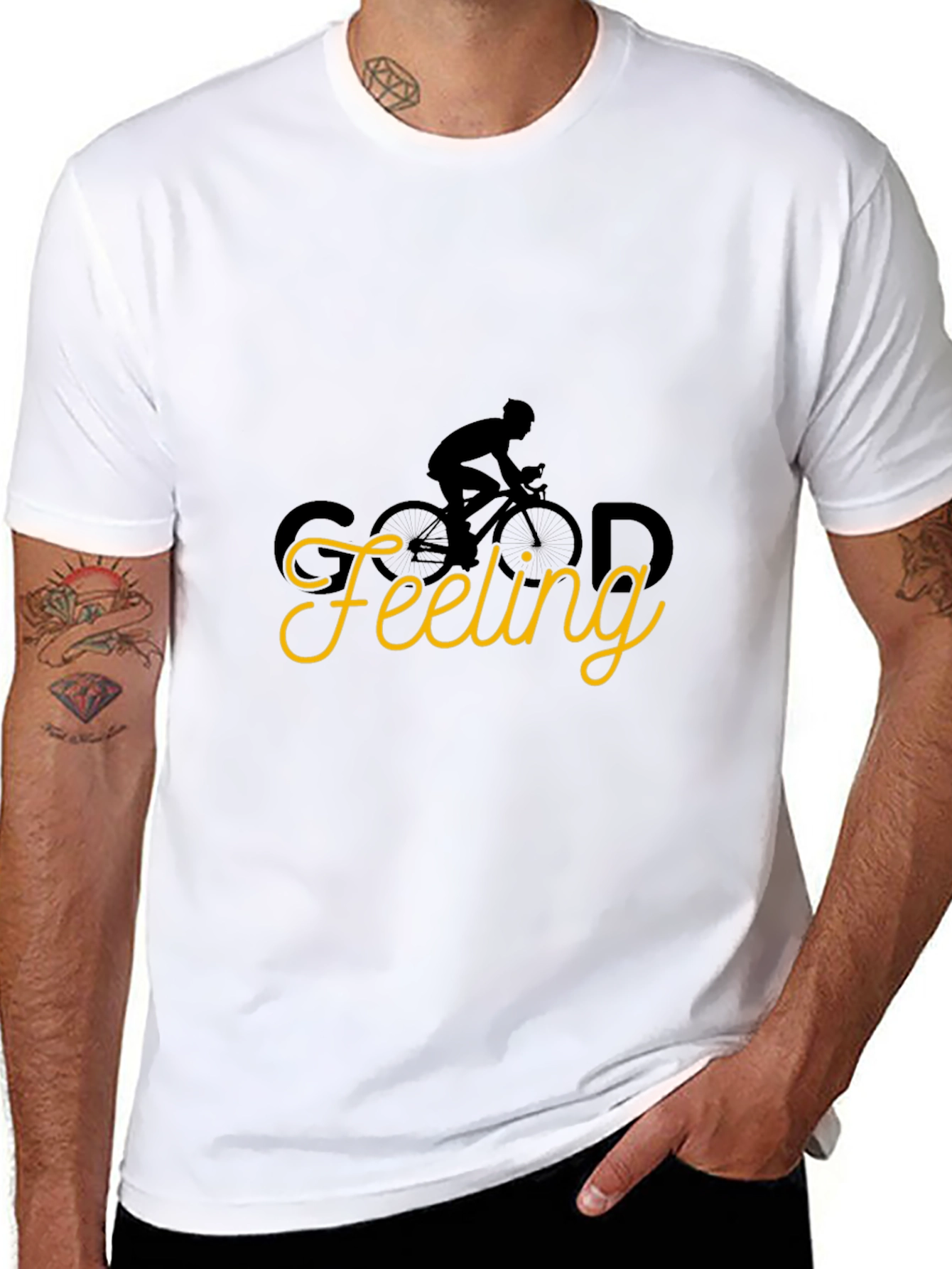 Good Feeling Cycling Graphic Tee - Black