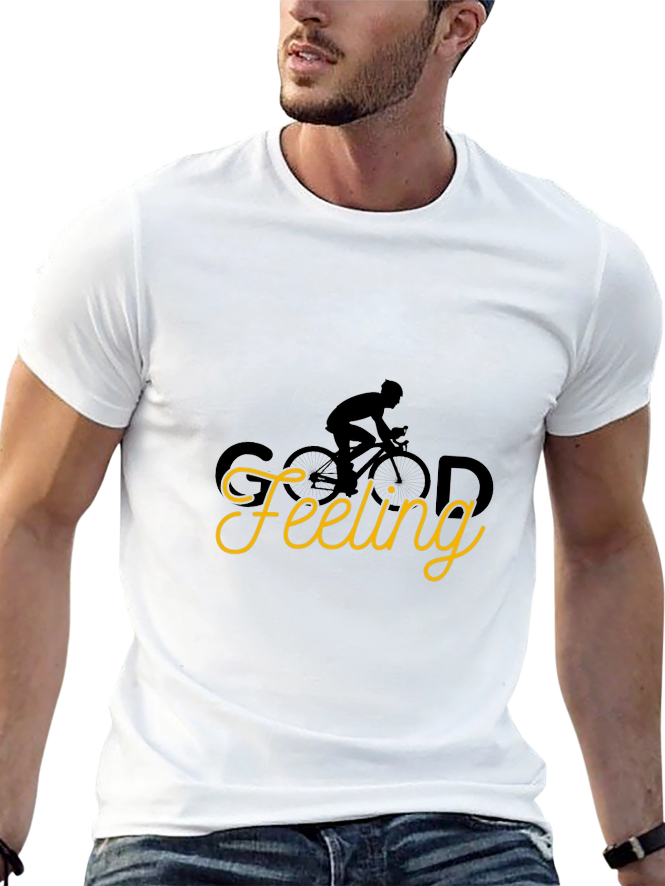 Good Feeling Cycling Graphic Tee - Black