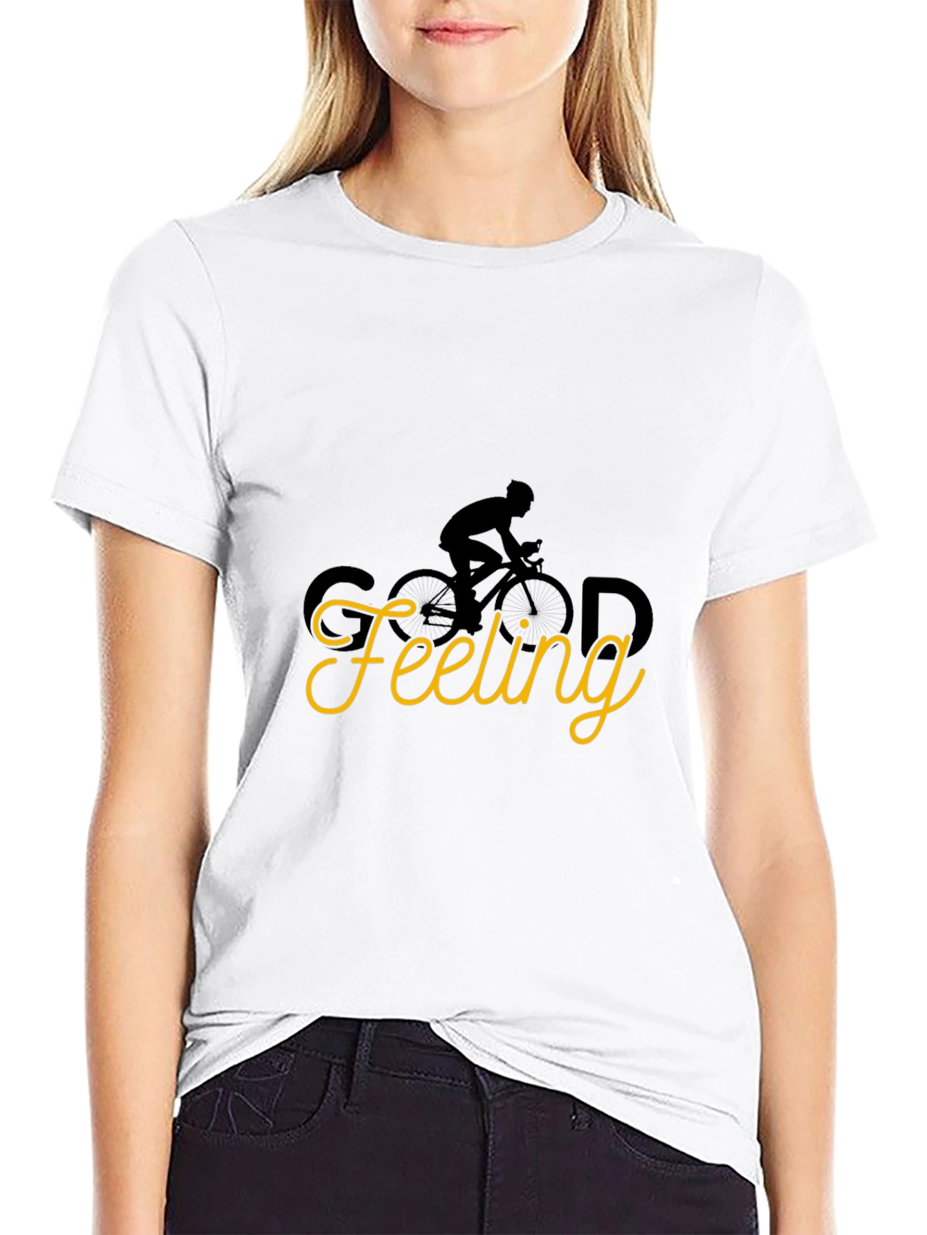 Good Feeling Cycling Graphic Tee - Black