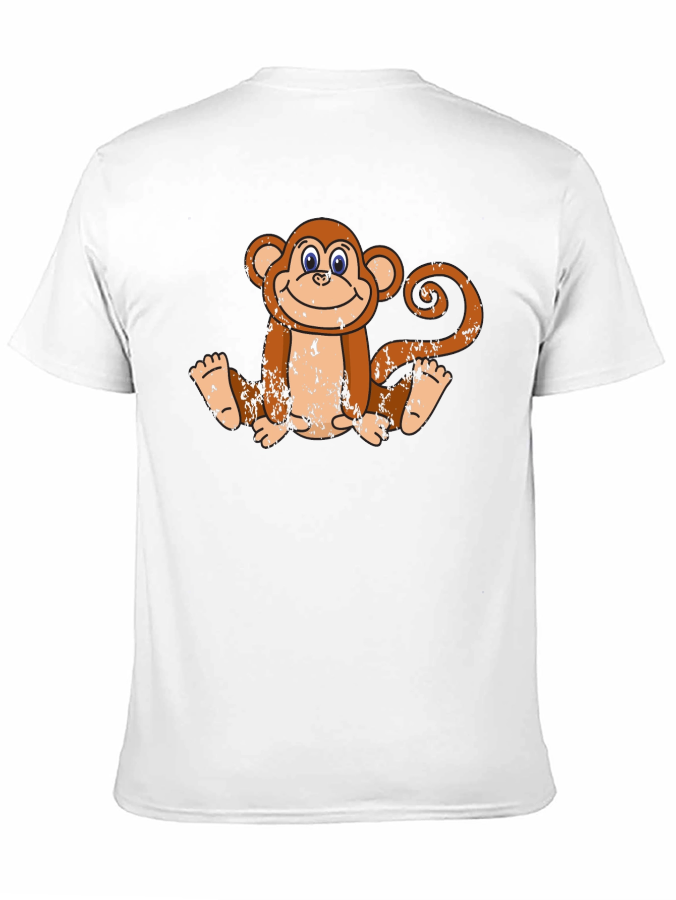 Smiling Monkey Graphic Tee - Casual Black T-Shirt