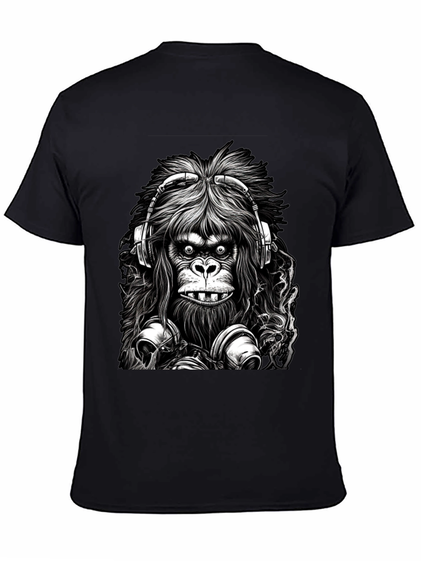 Cool Gorilla DJ Graphic Tee - Black