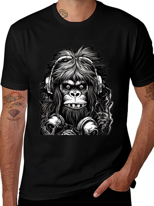 Cool Gorilla DJ Graphic Tee - Black