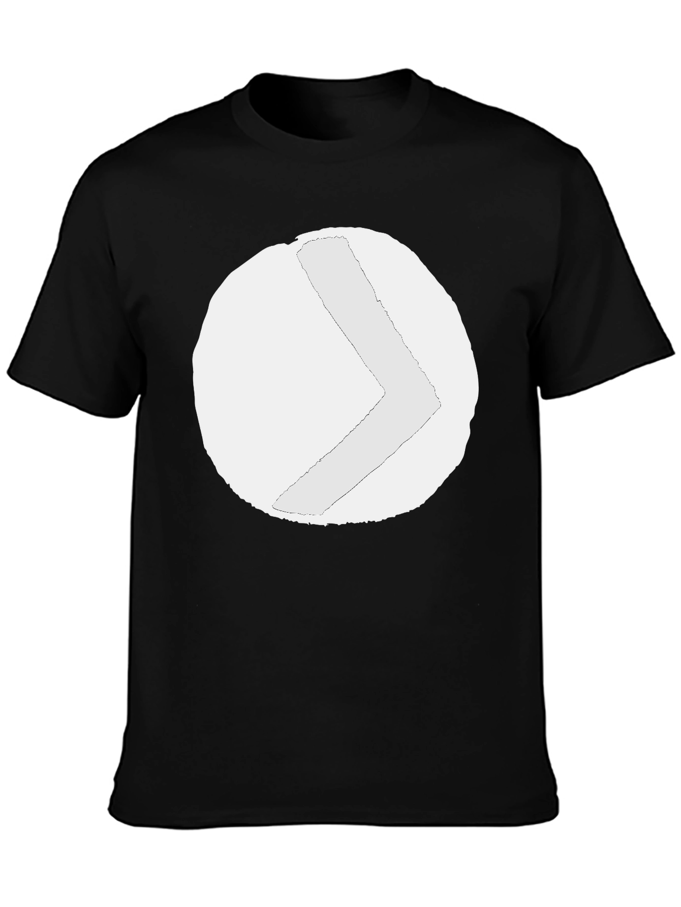 Abstract Graphic Print Black Tee