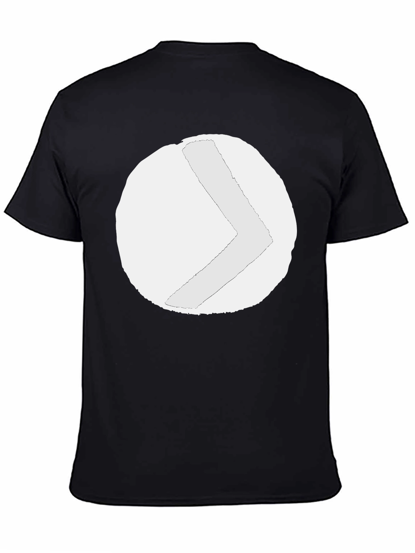 Abstract Graphic Print Black Tee