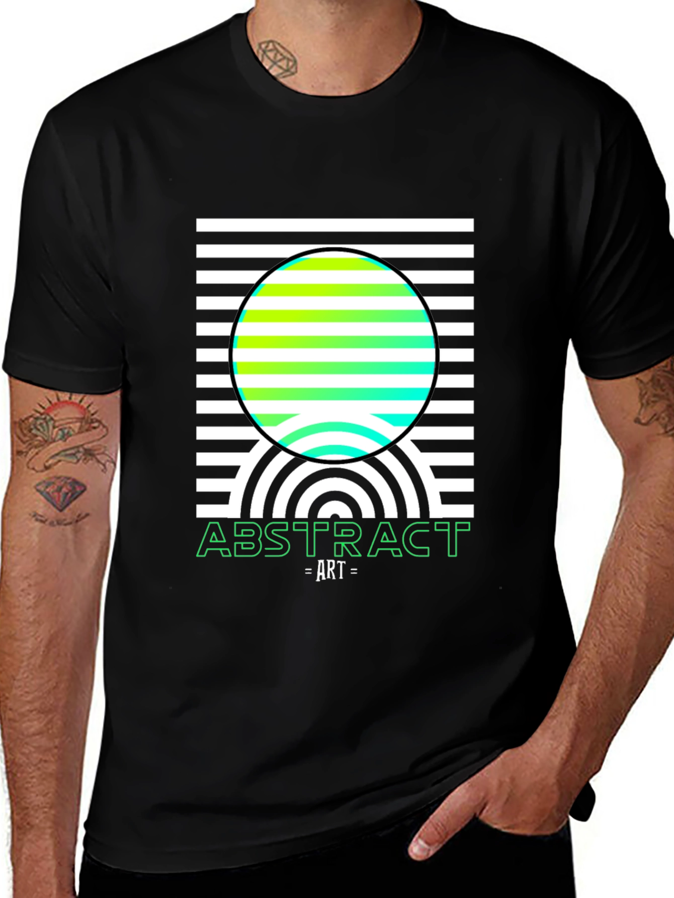 Abstract Art T-Shirt - Modern Geometric Design
