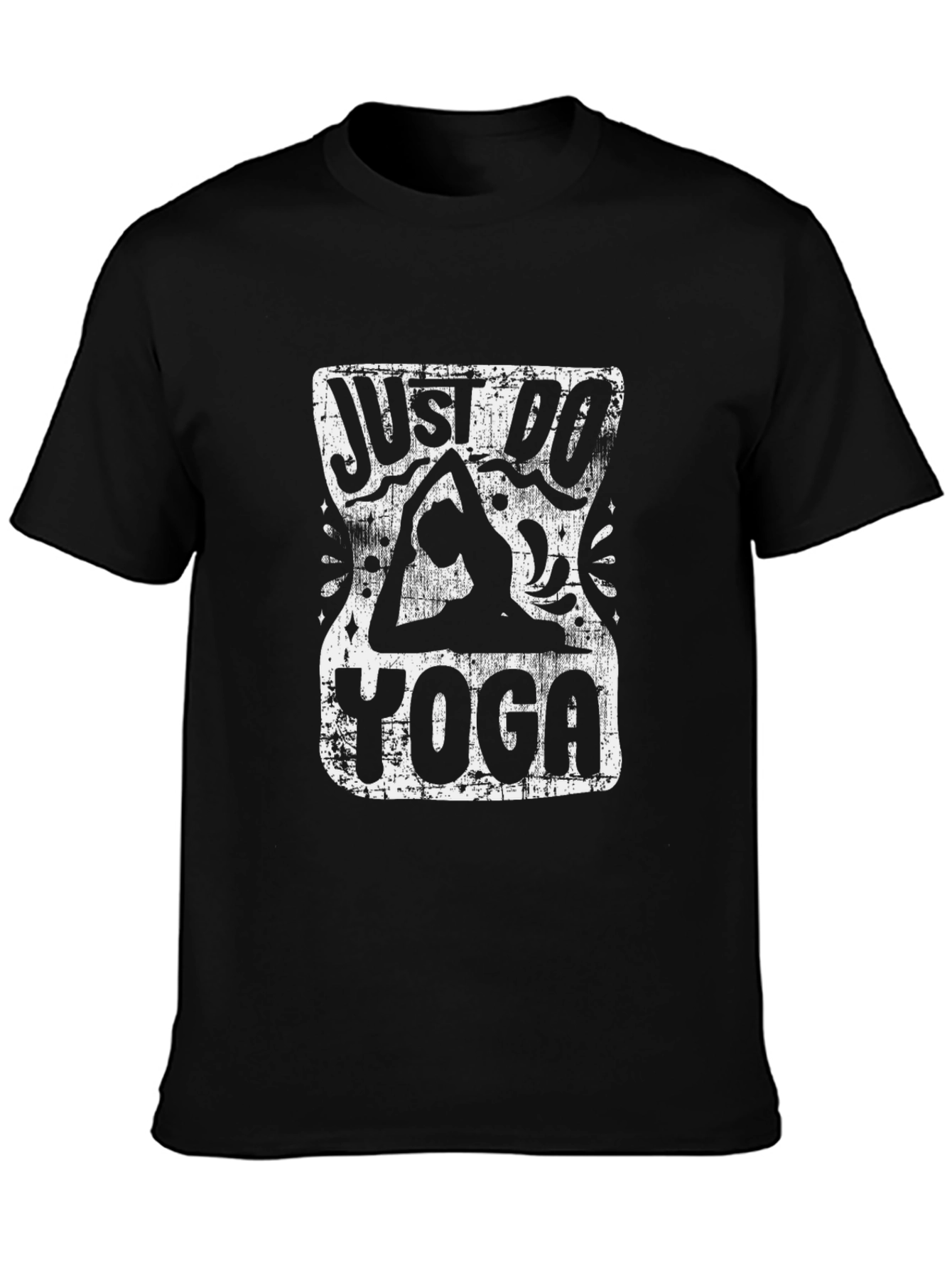 Just Do Yoga Graphic Tee - Black Cotton T-Shirt