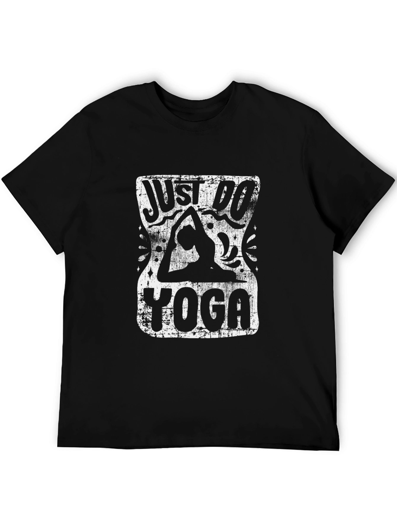 Just Do Yoga Graphic Tee - Black Cotton T-Shirt