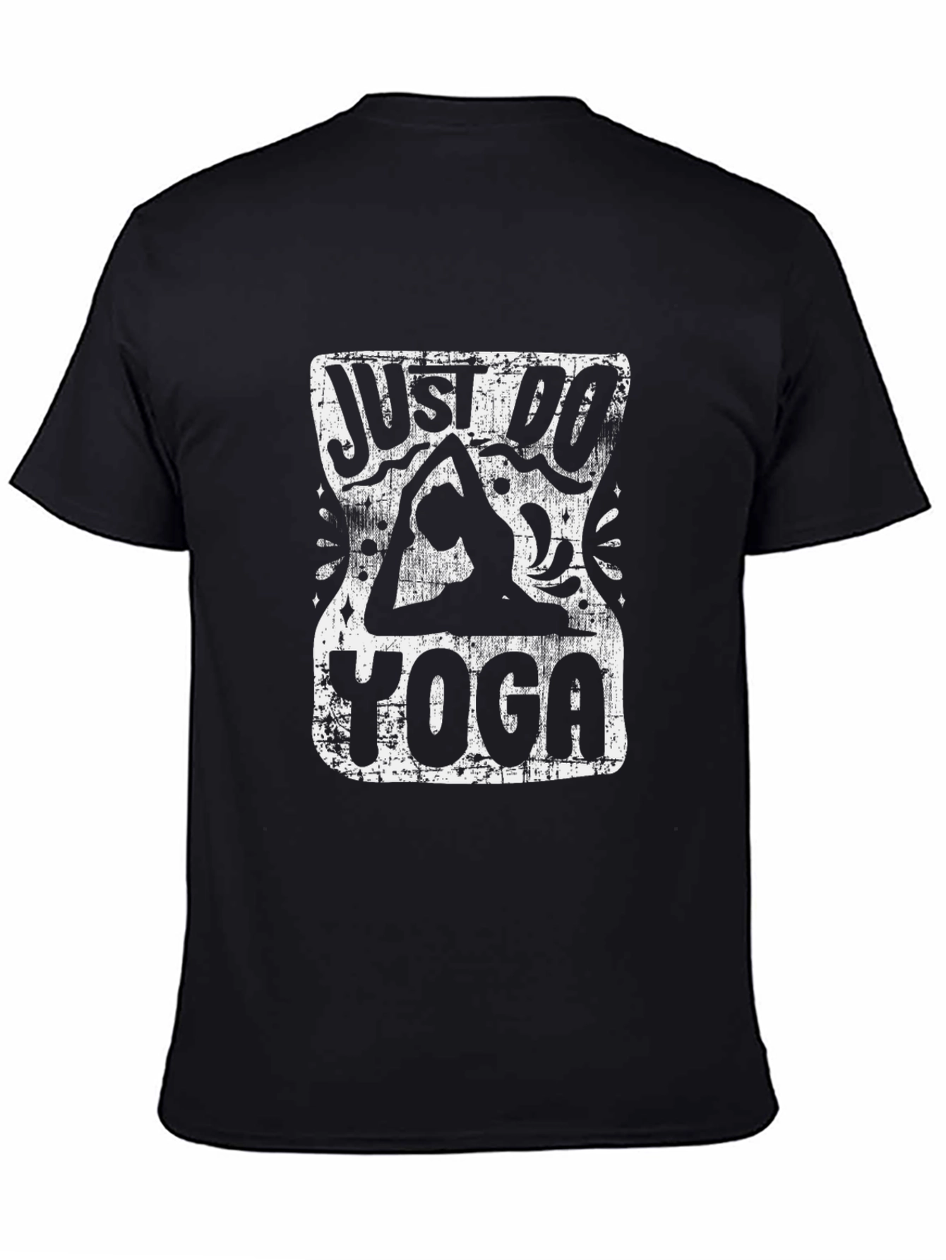 Just Do Yoga Graphic Tee - Black Cotton T-Shirt