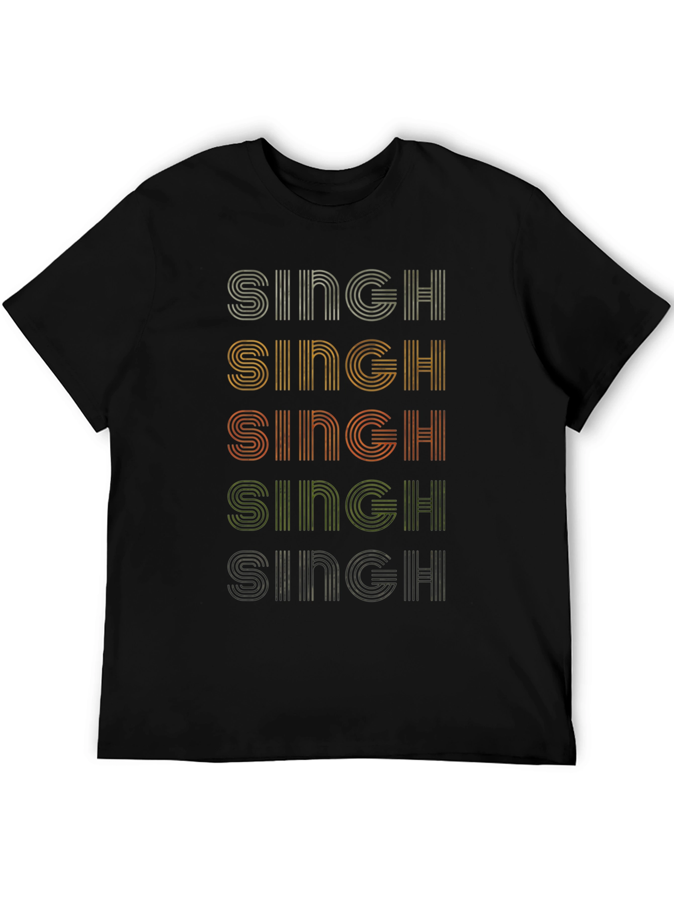 Retro Singh Graphic Tee - Black