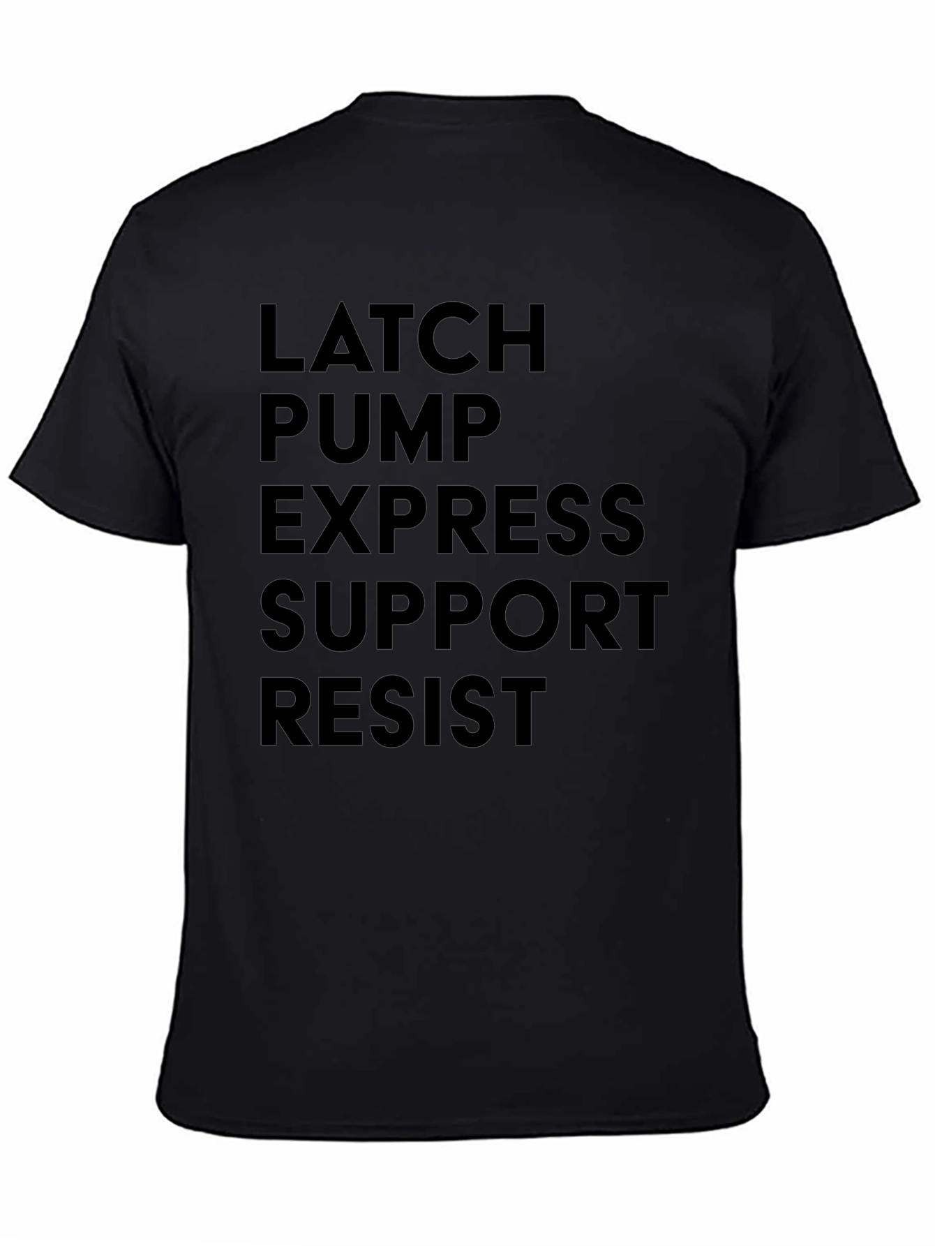 Latch Pump Express Support Resist Black Tee
