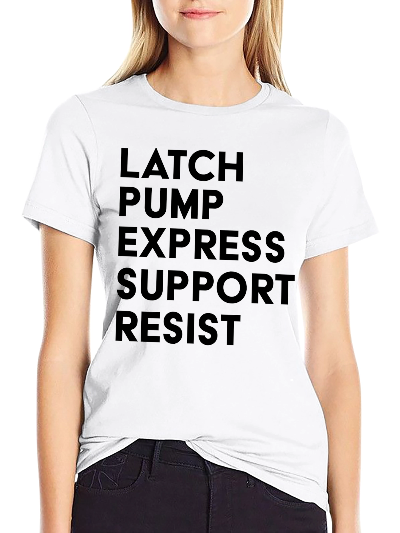 Latch Pump Express Support Resist Black Tee