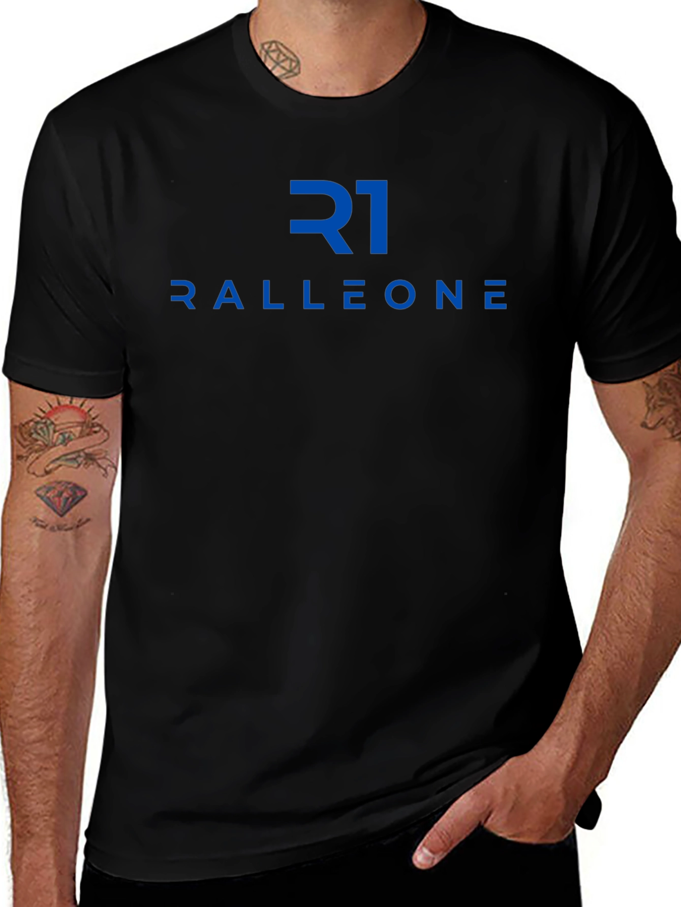 Ralleone R1 Black Graphic Tee