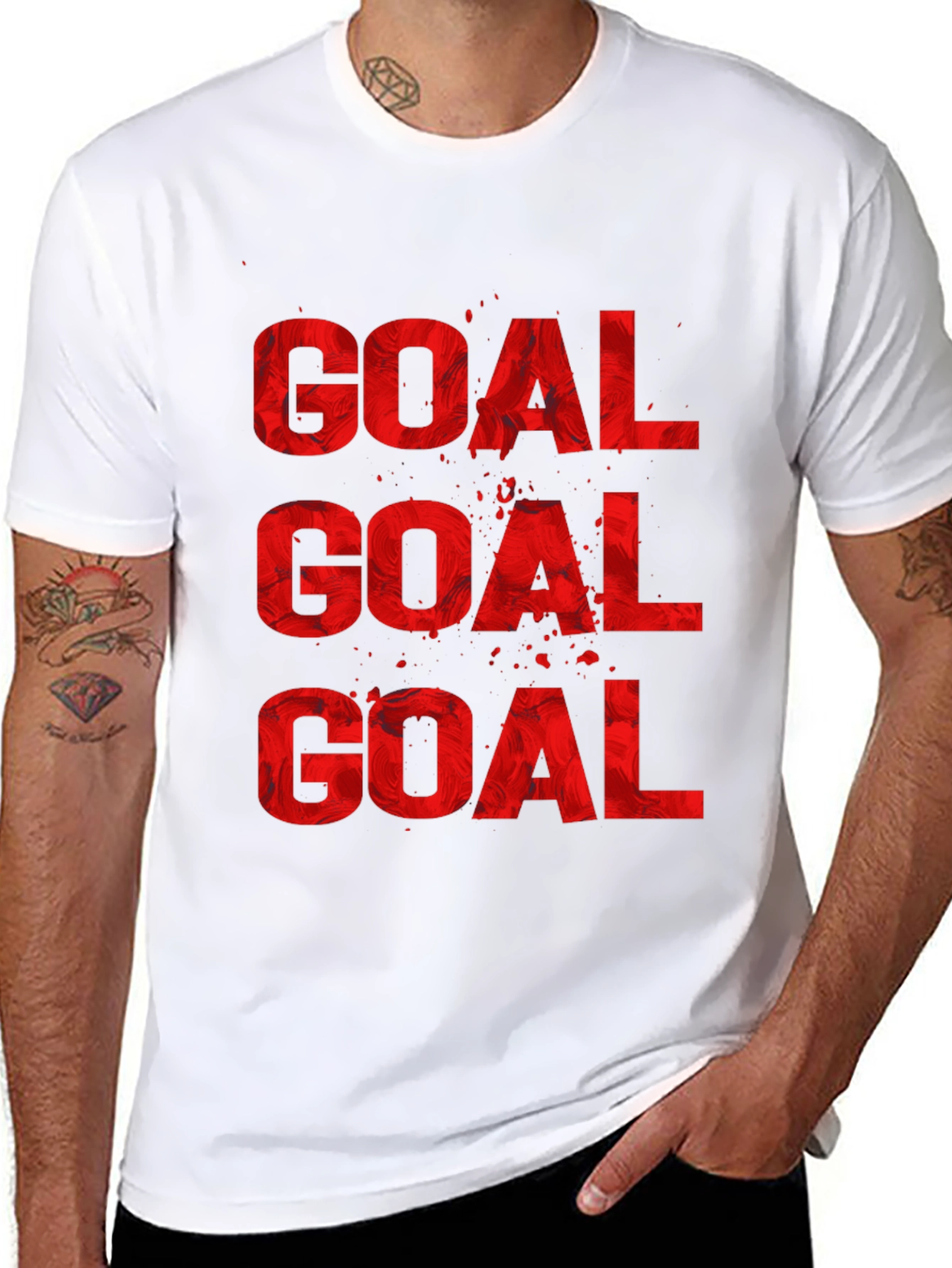 Goal Graphic Print Crew Neck T-Shirt