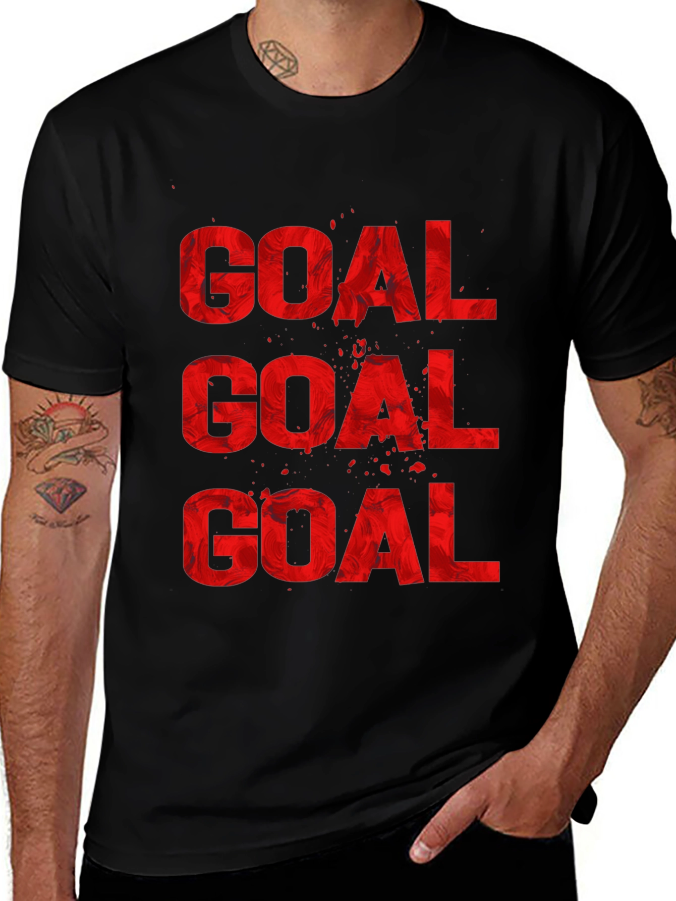 Goal Graphic Print Crew Neck T-Shirt
