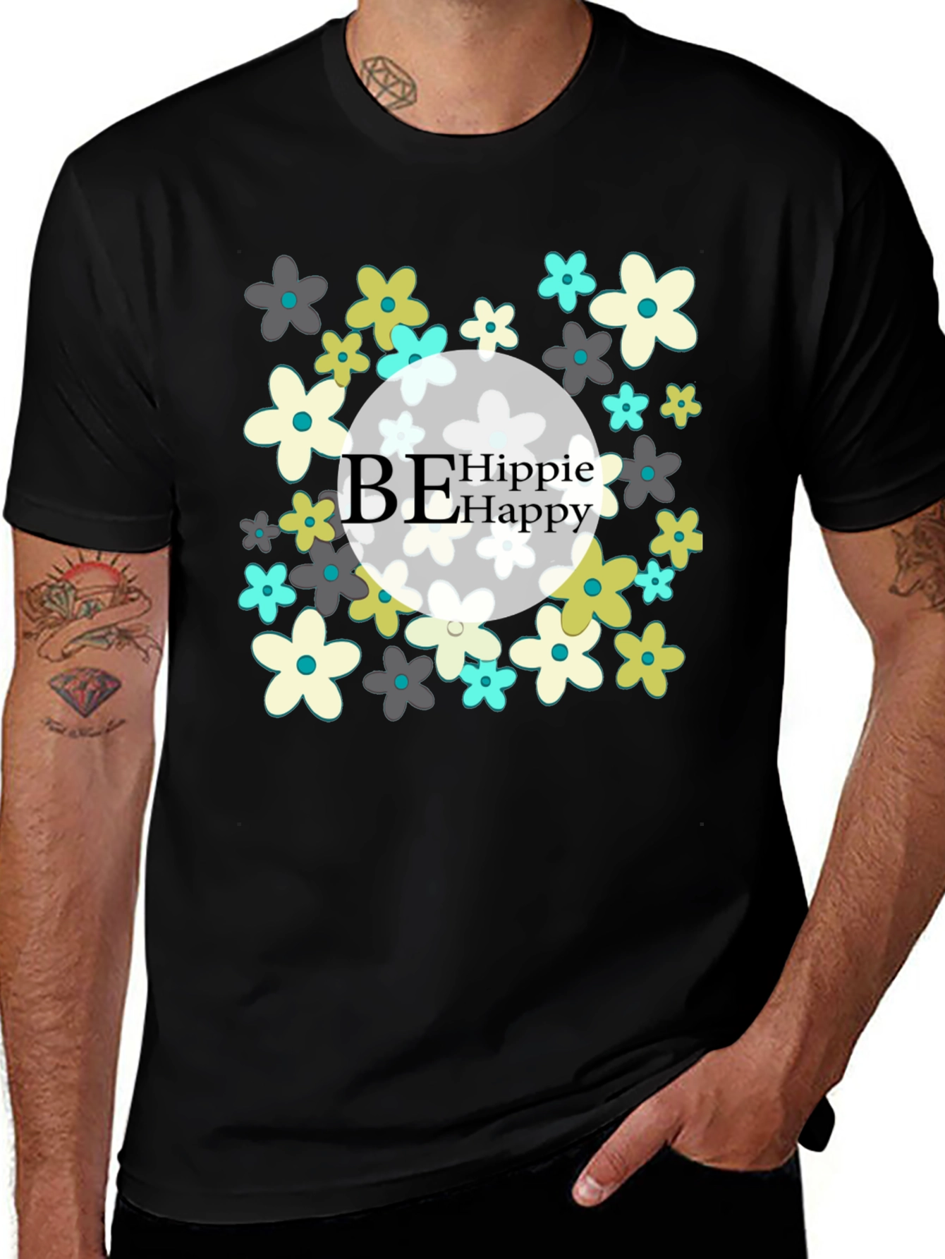 Be Hippie Happy Graphic Tee