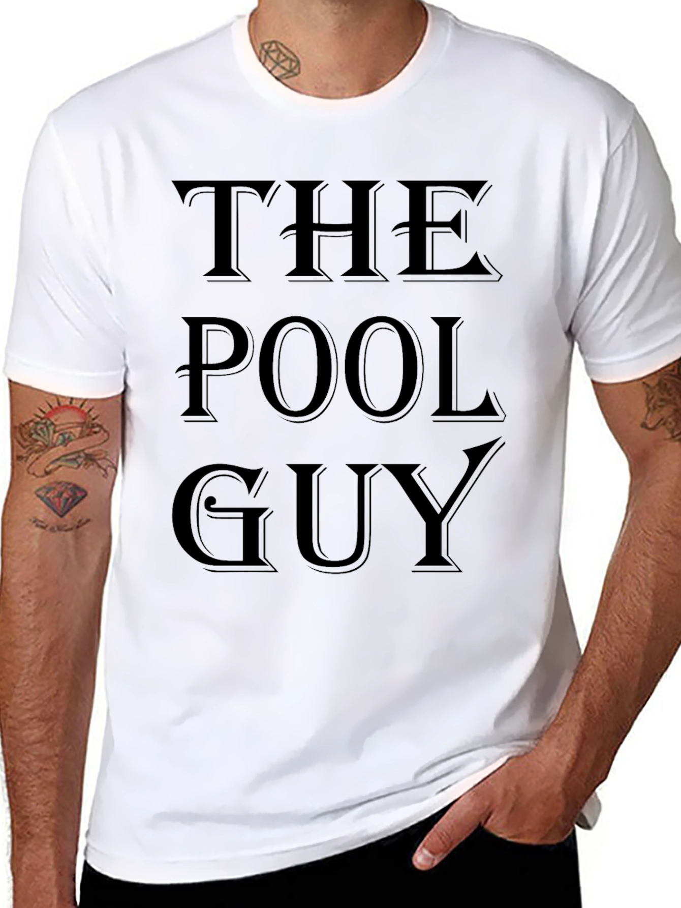 The Pool Guy T-Shirt - Black Graphic Tee