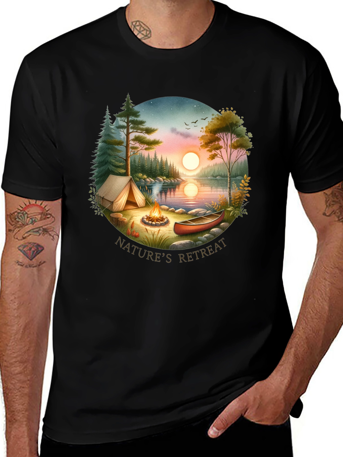 Natures Retreat Graphic Tee - Camping Adventure