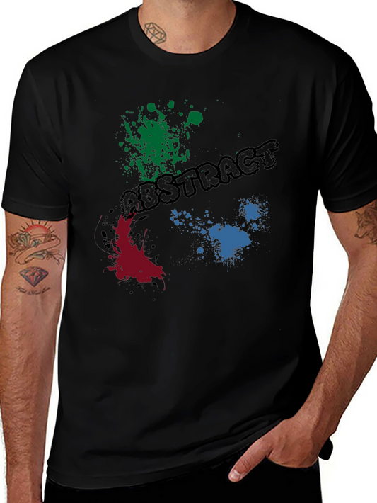 Abstract Paint Splatter Graphic T-Shirt