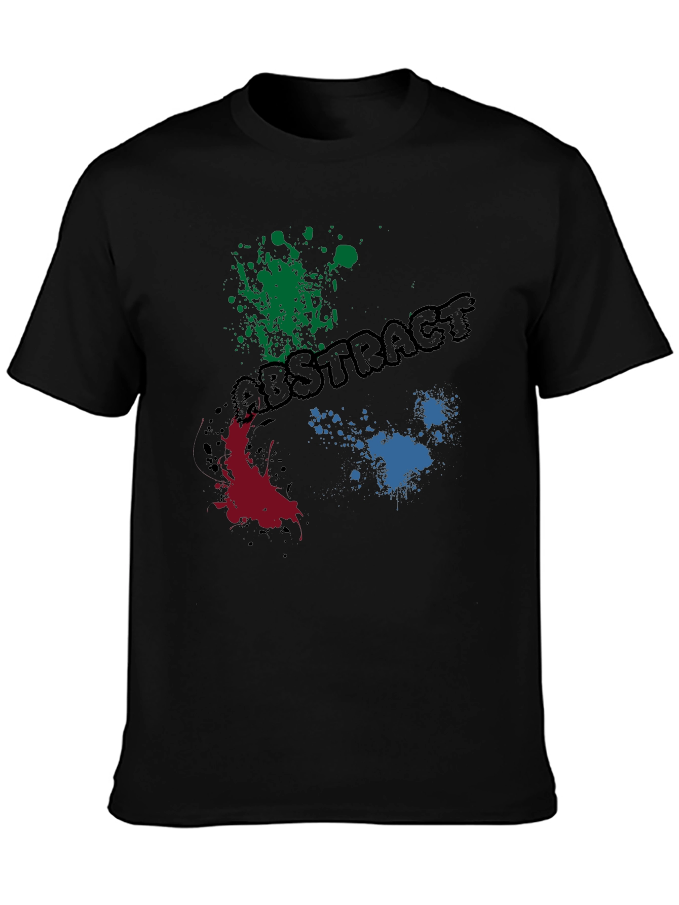 Abstract Paint Splatter Graphic T-Shirt