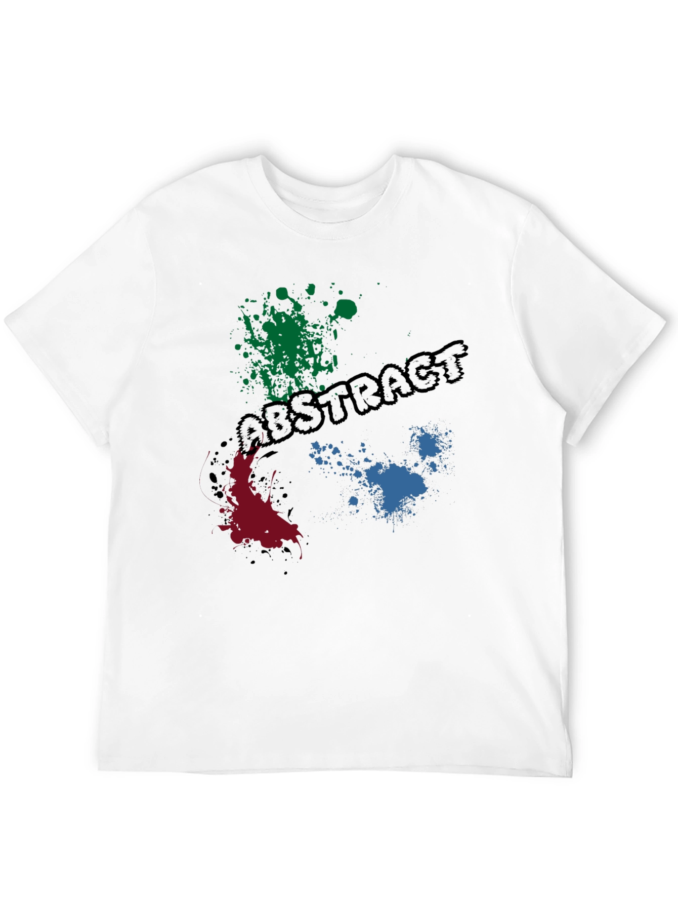 Abstract Paint Splatter Graphic T-Shirt