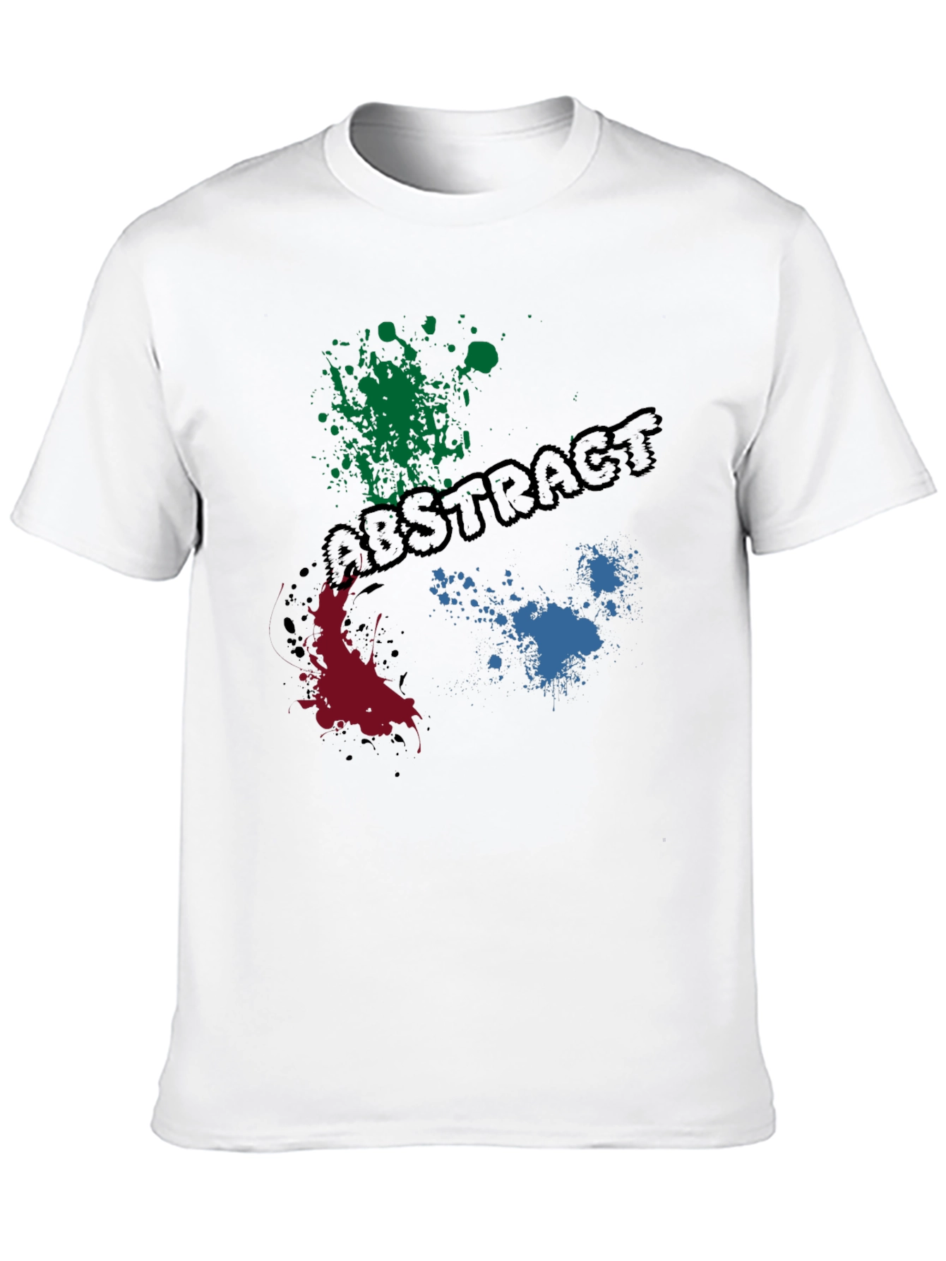 Abstract Paint Splatter Graphic T-Shirt