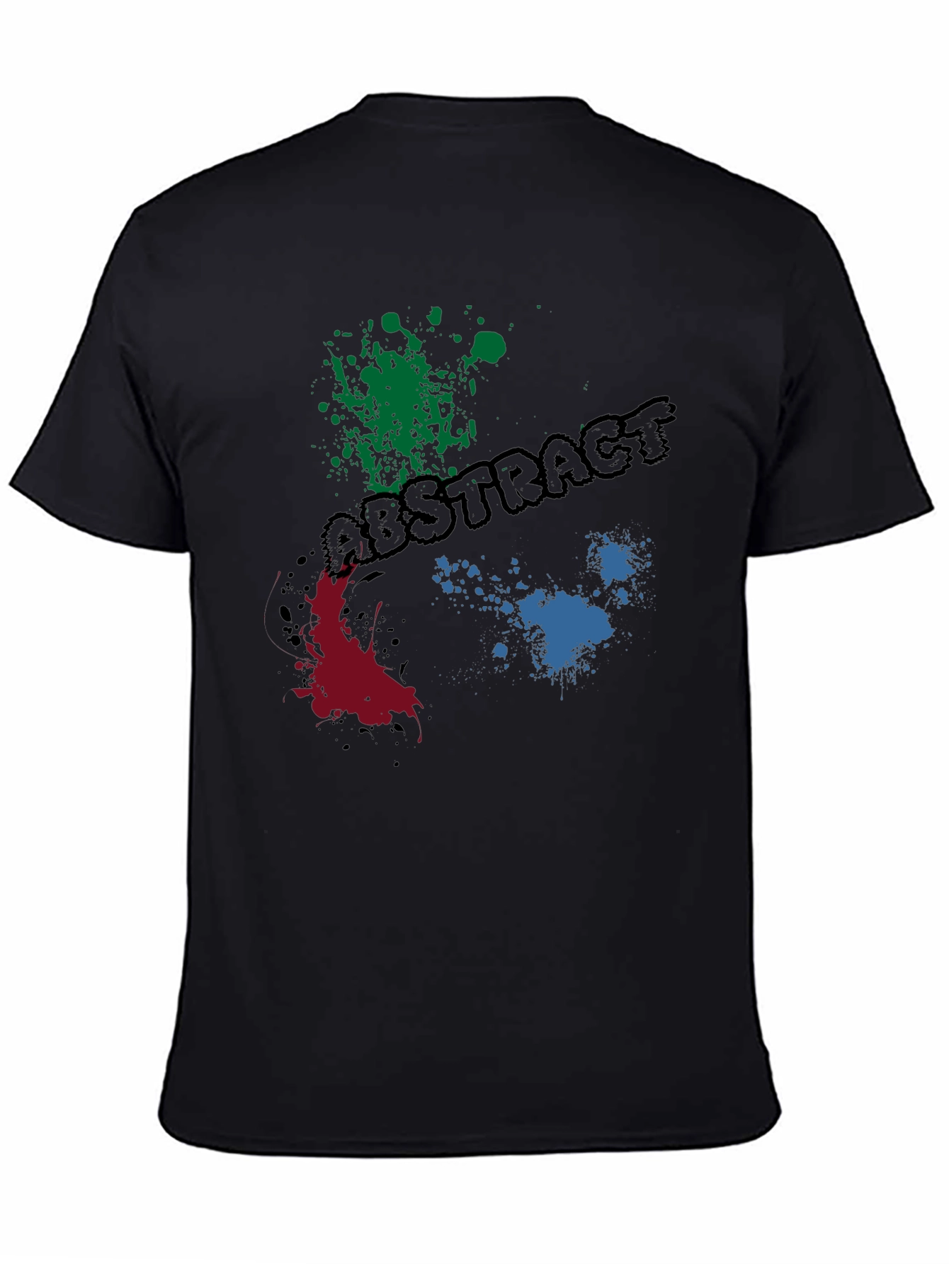 Abstract Paint Splatter Graphic T-Shirt
