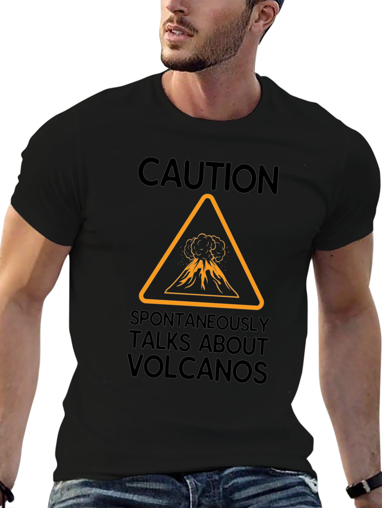 Caution: Volcano Talk T-Shirt - Funny & Unique Design