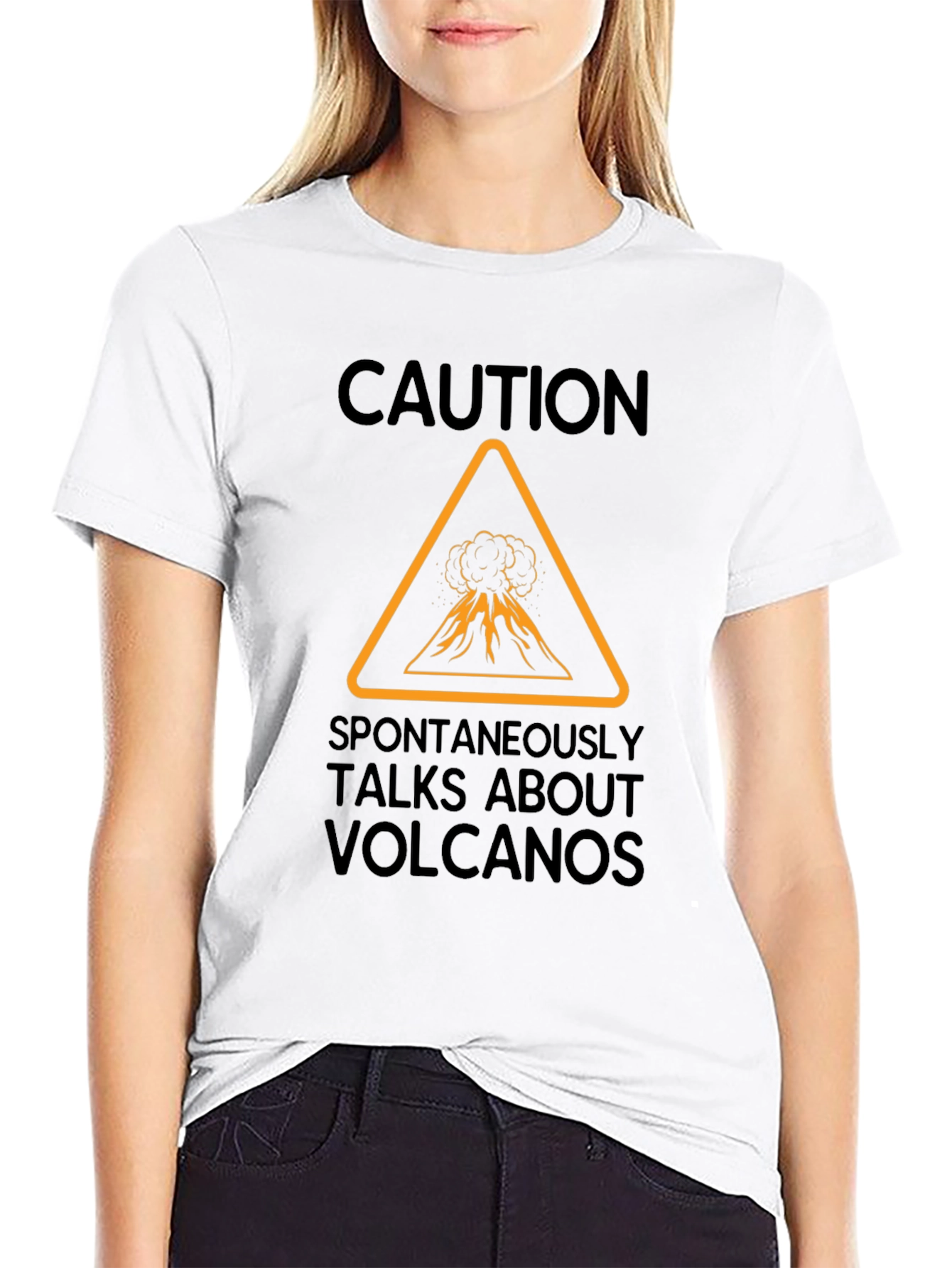 Caution: Volcano Talk T-Shirt - Funny & Unique Design