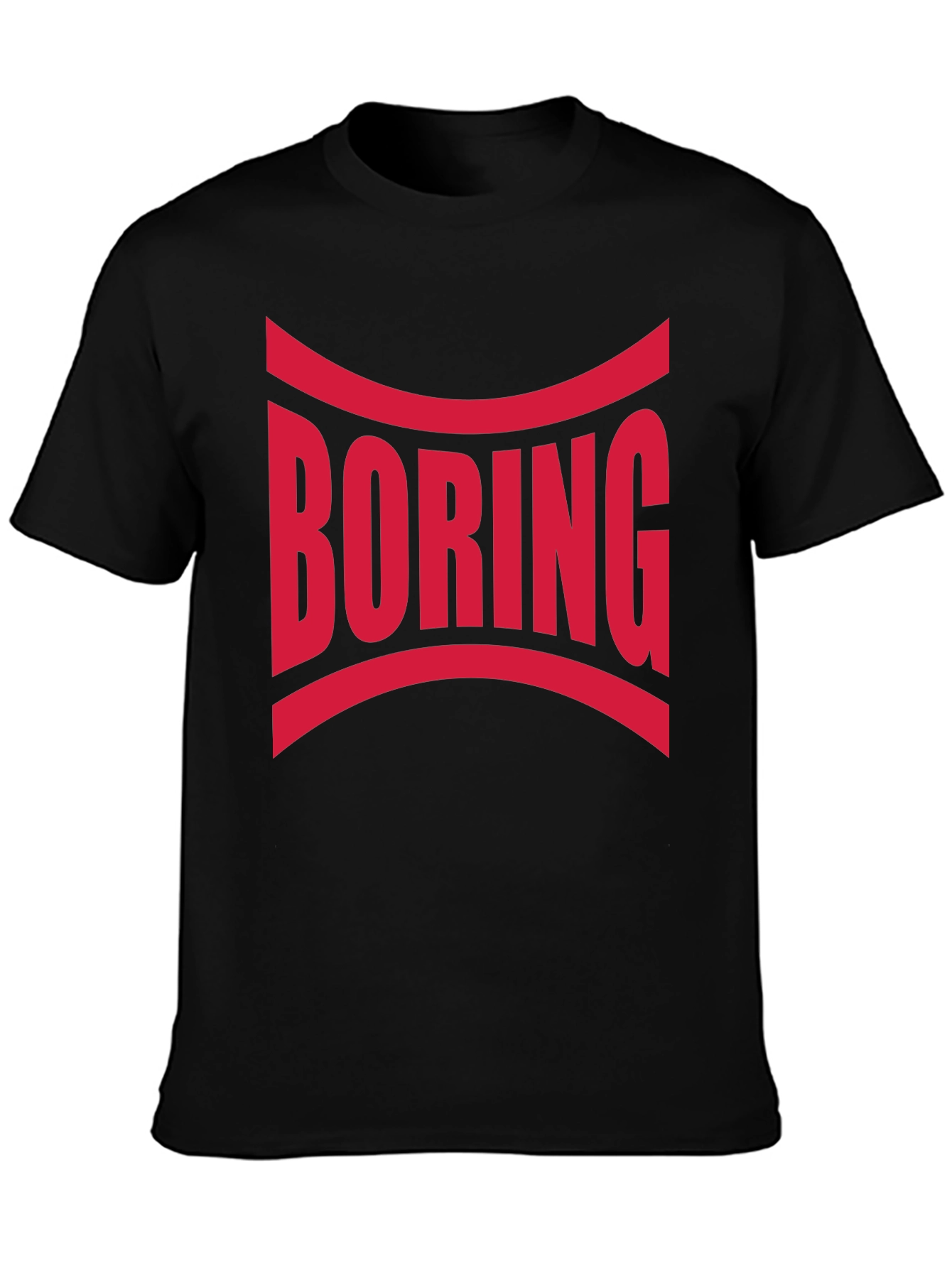 Boring Graphic Print Crew Neck T-Shirt
