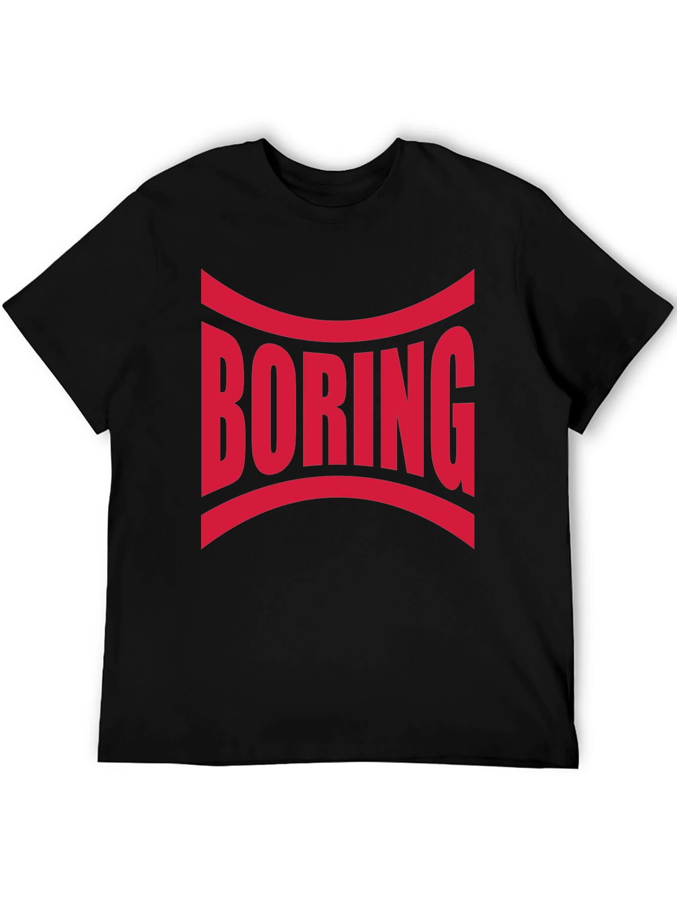 Boring Graphic Print Crew Neck T-Shirt