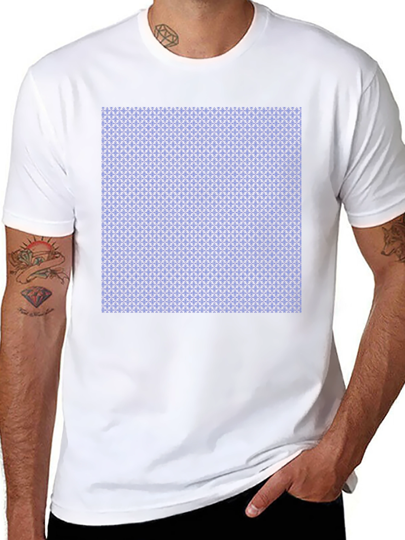 Stylish Geometric Print Tee - Modern Black T-Shirt