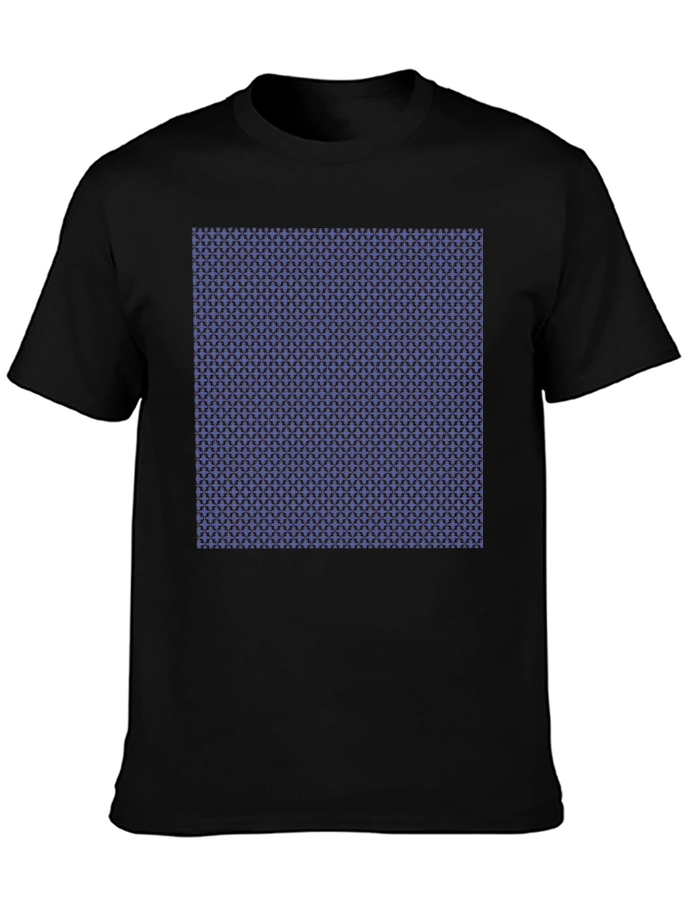 Stylish Geometric Print Tee - Modern Black T-Shirt