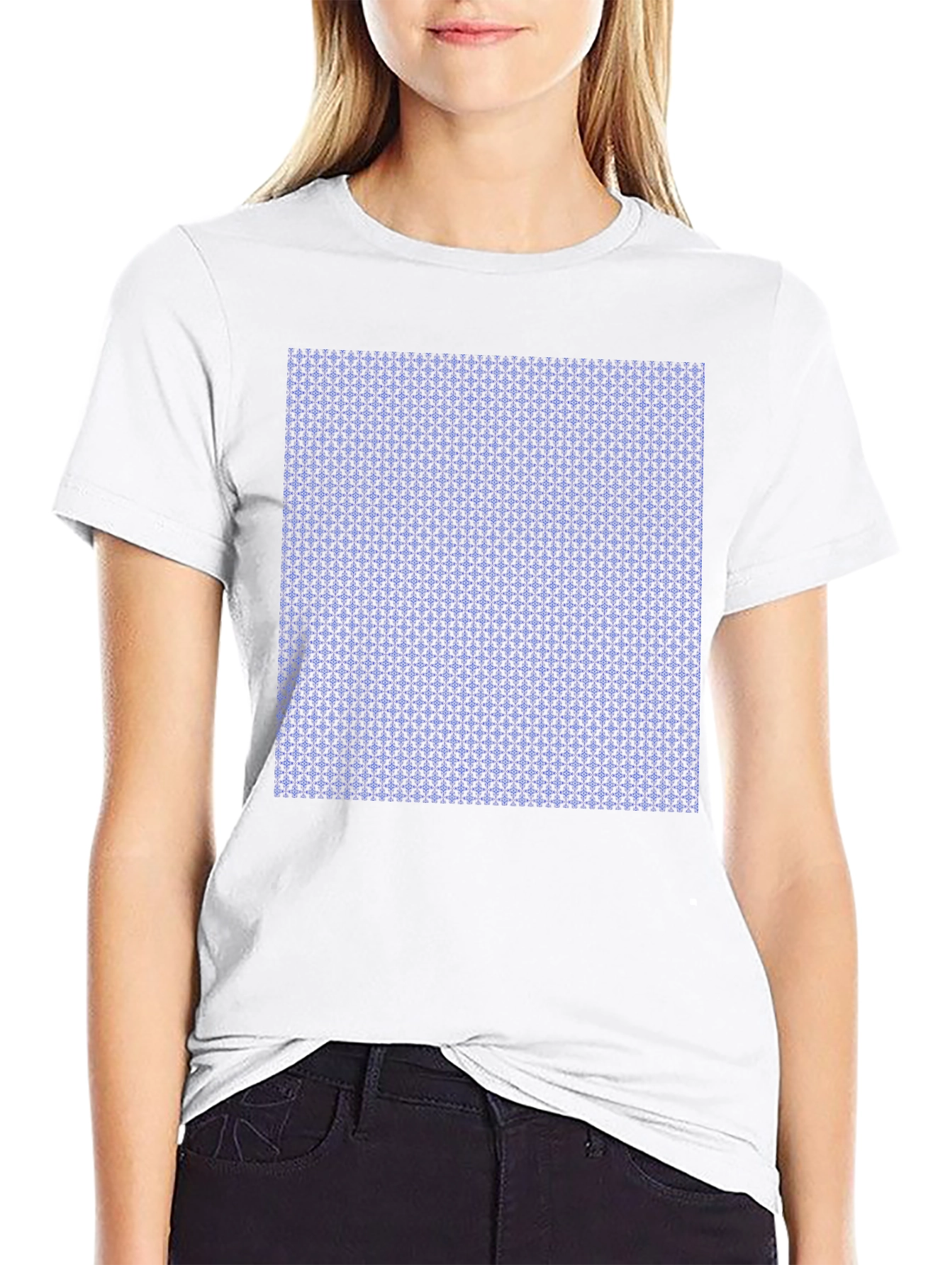 Stylish Geometric Print Tee - Modern Black T-Shirt