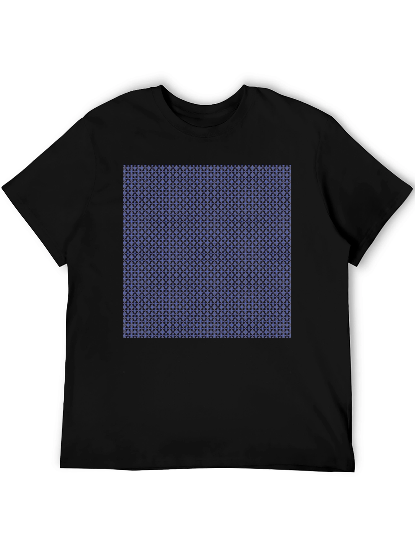 Stylish Geometric Print Tee - Modern Black T-Shirt