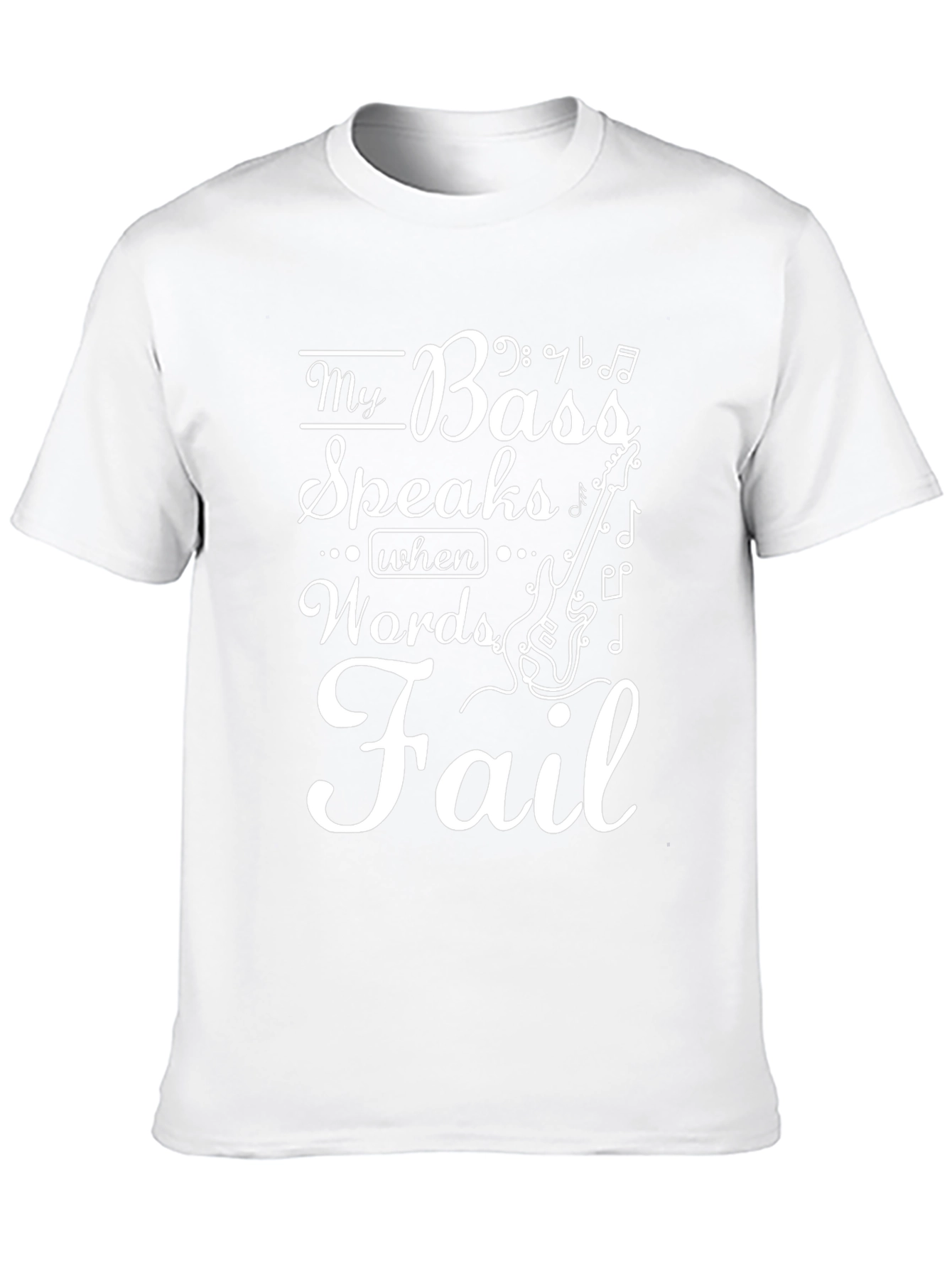 My Bass Speaks T-Shirt - Musicians Humor Tee