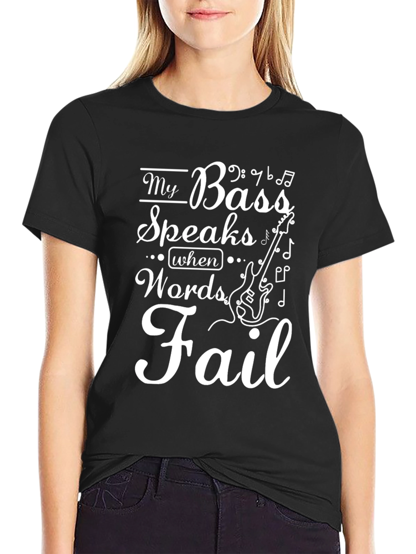 My Bass Speaks T-Shirt - Musicians Humor Tee