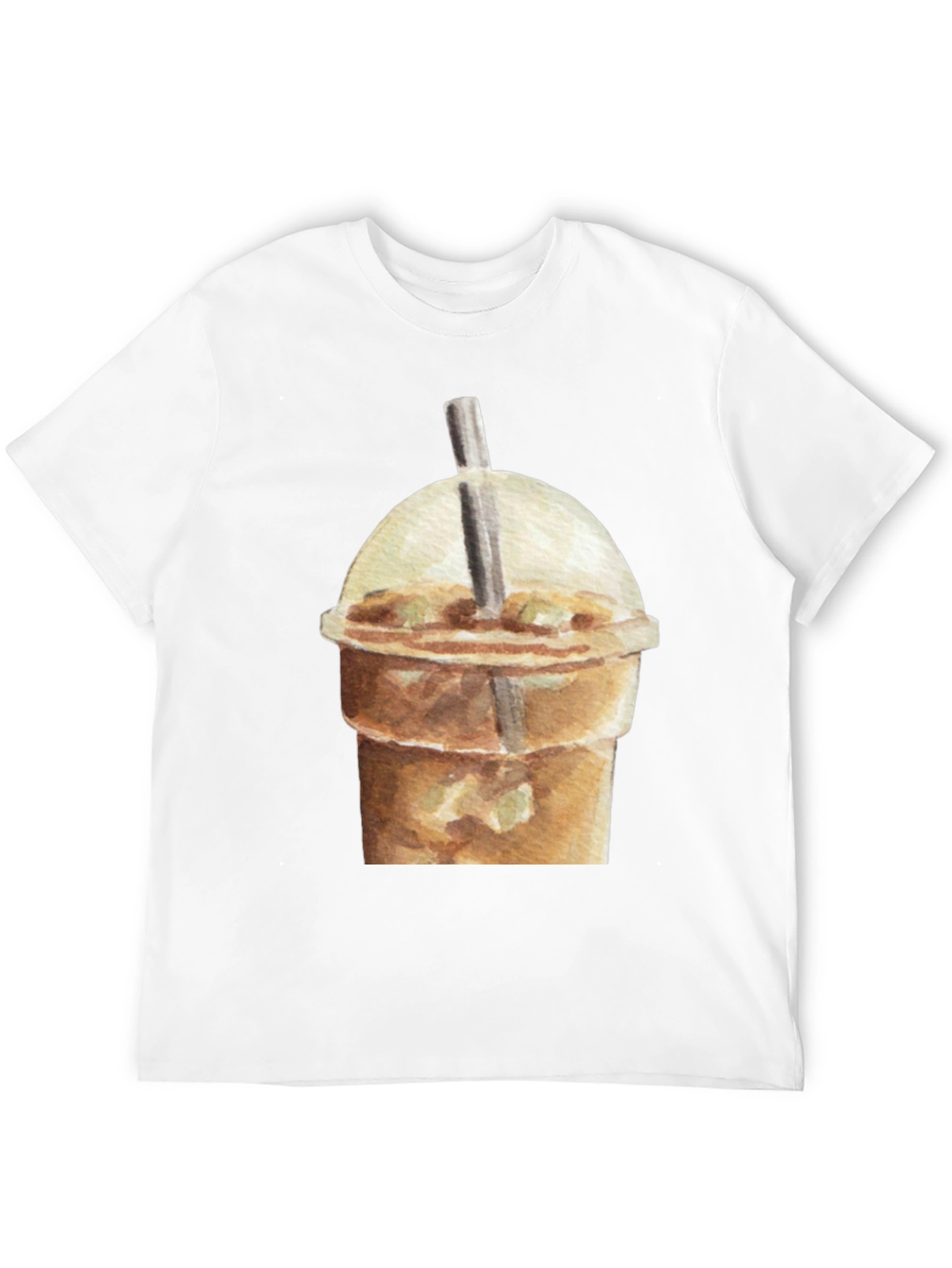 Iced Coffee Graphic Tee - Casual Black T-Shirt