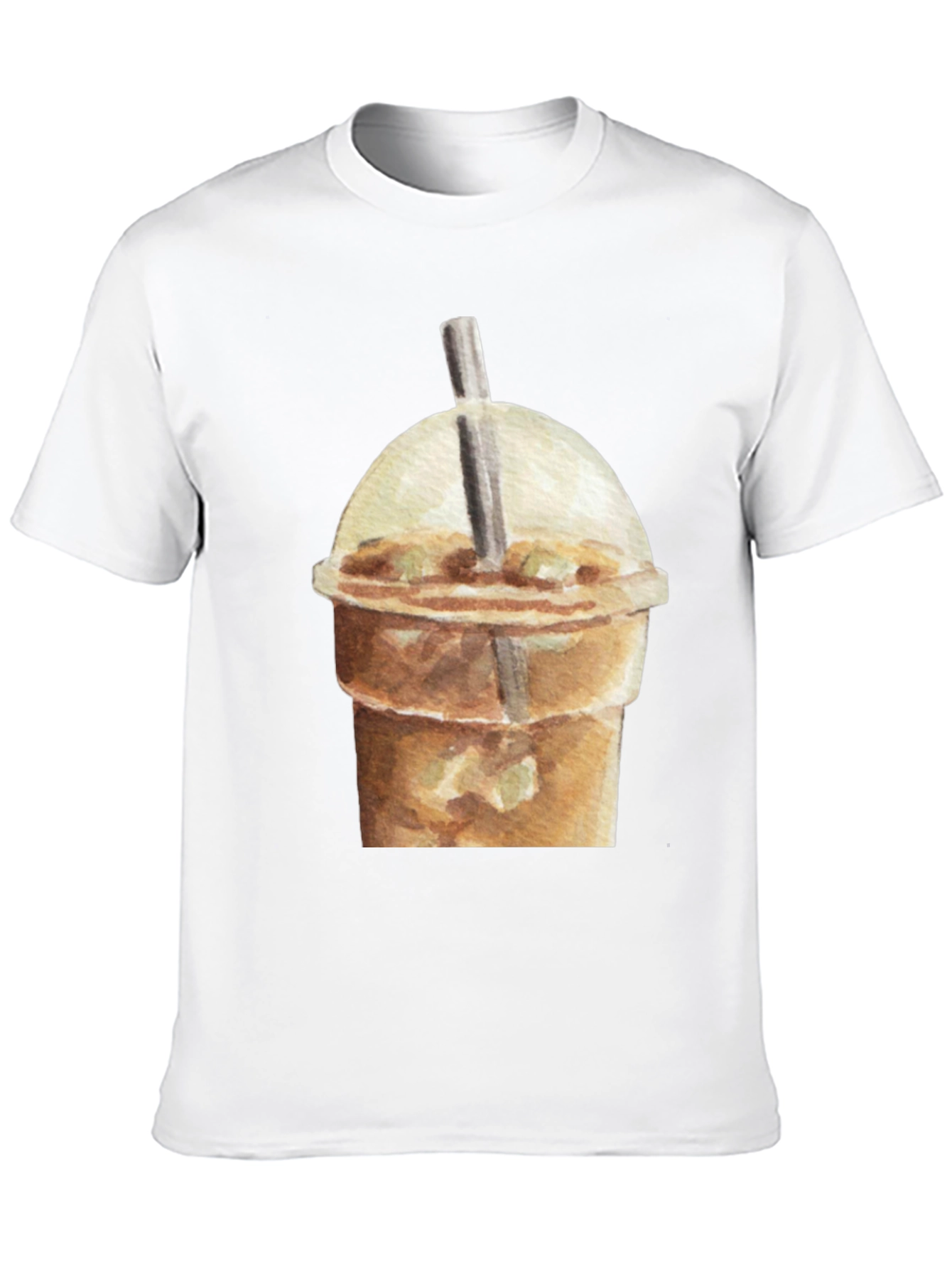 Iced Coffee Graphic Tee - Casual Black T-Shirt