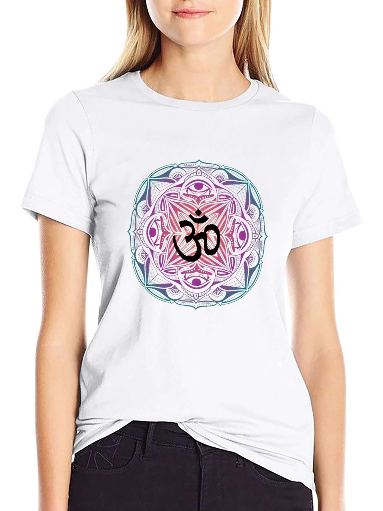 Om Mandala Graphic Tee - Spiritual Comfort