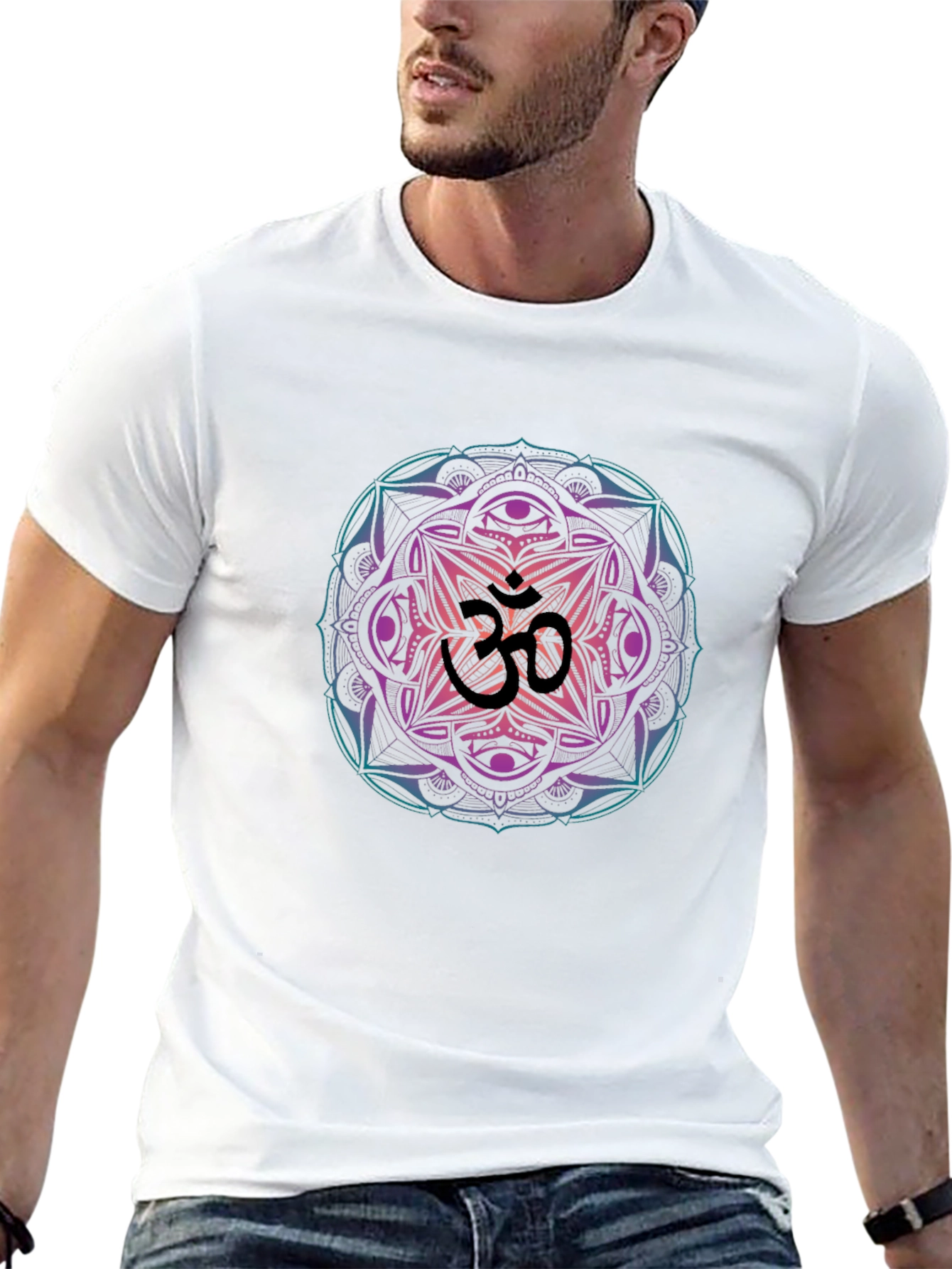 Om Mandala Graphic Tee - Spiritual Comfort
