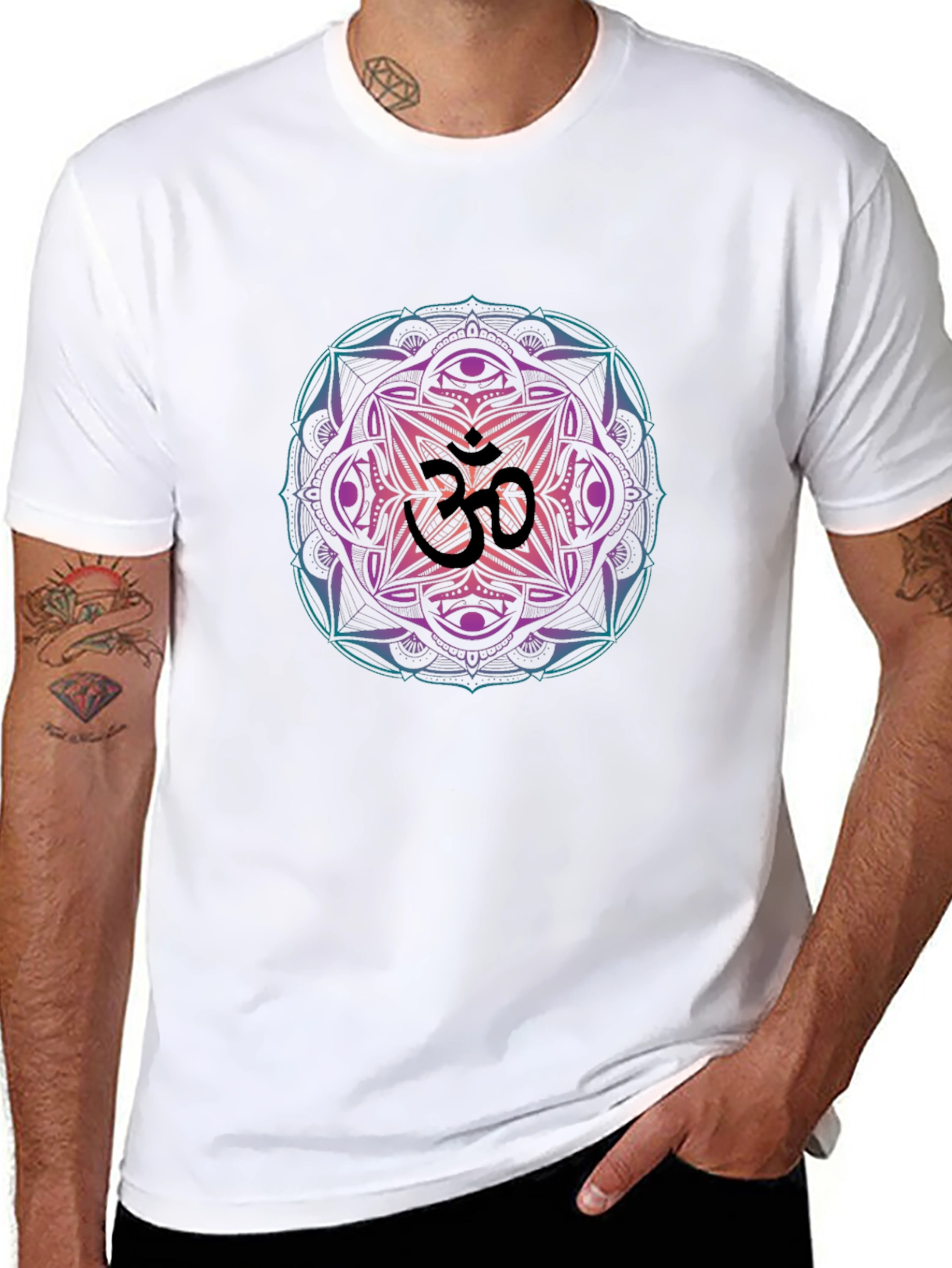 Om Mandala Graphic Tee - Spiritual Comfort