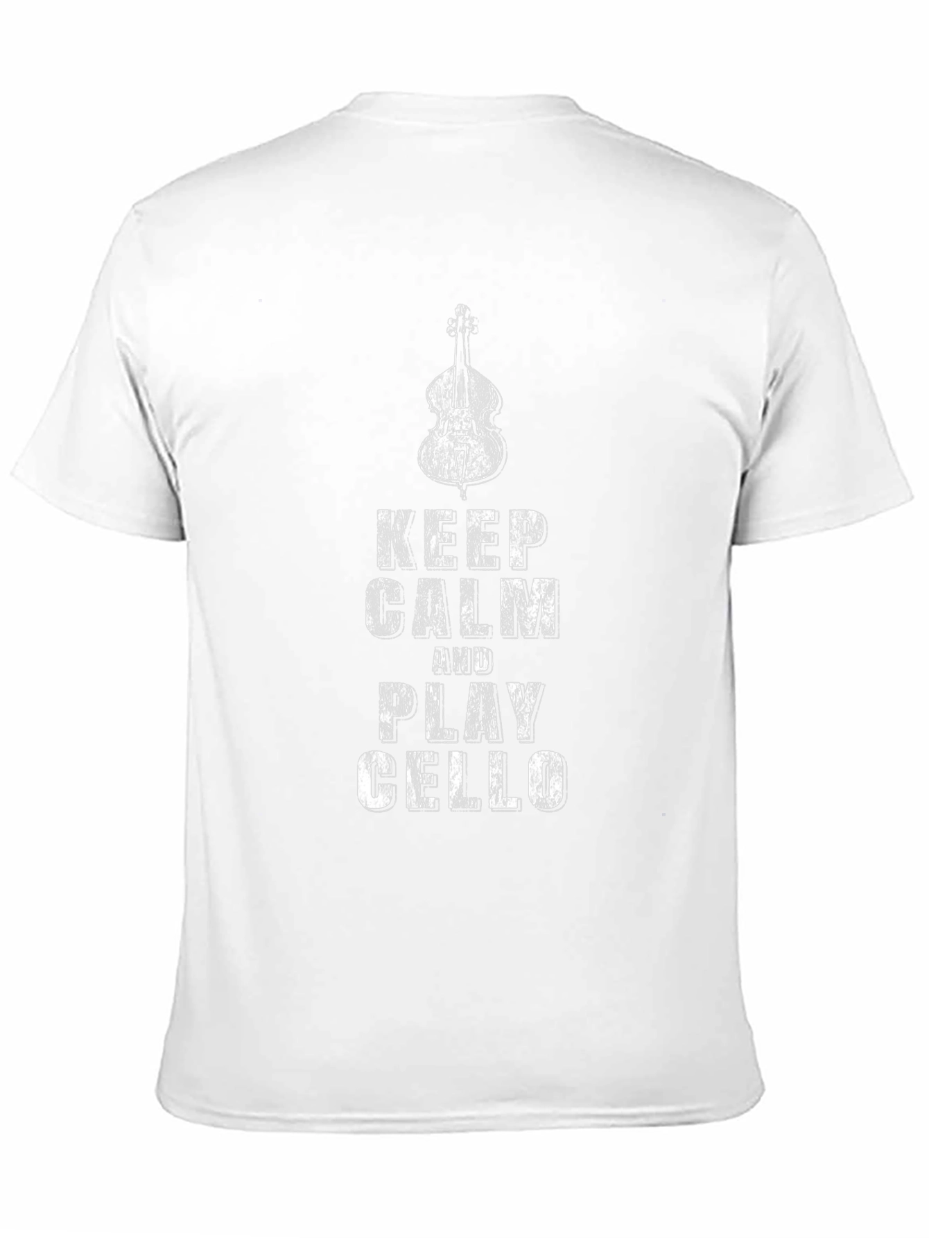Keep Calm and Play Cello Black Graphic T-Shirt