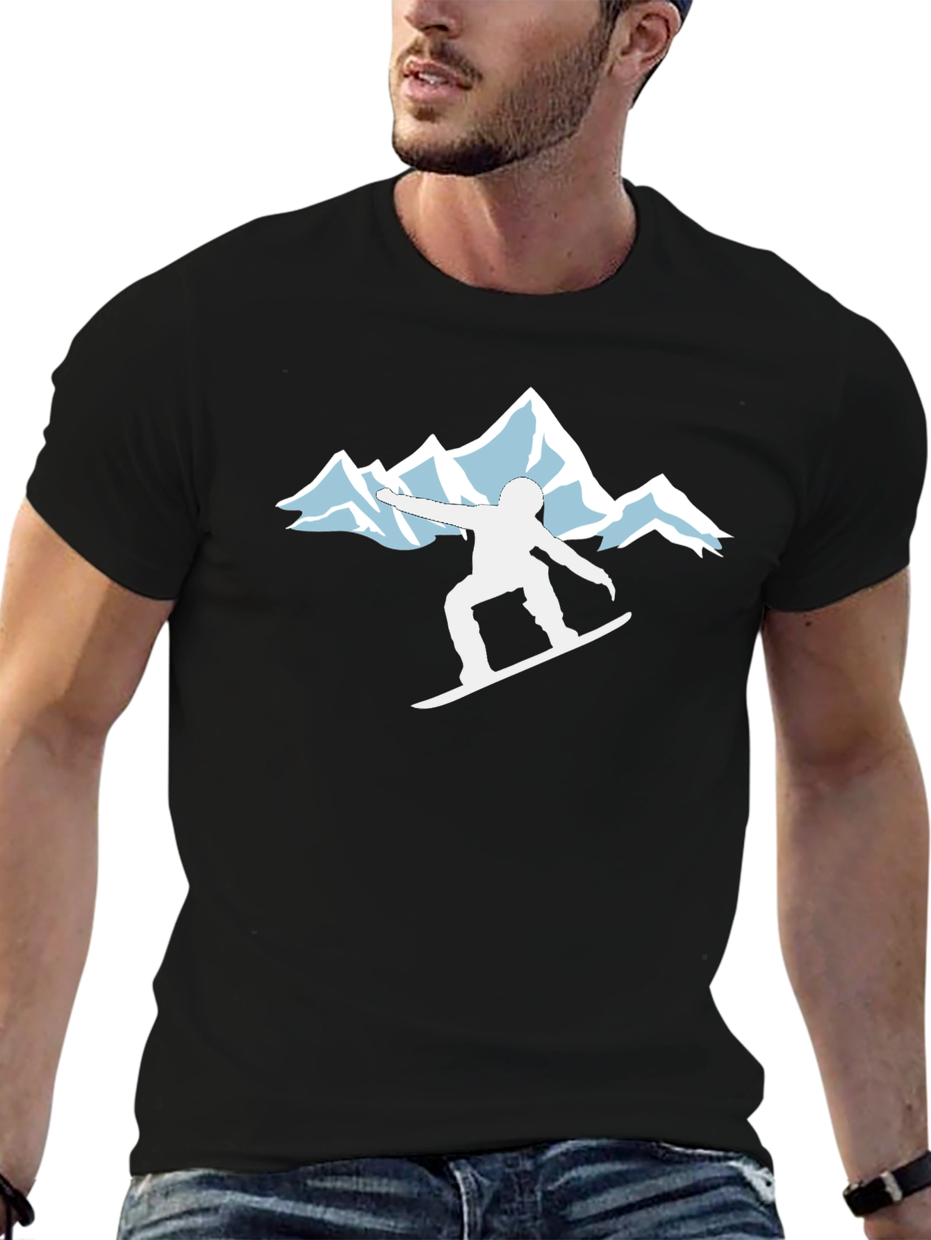 Snowboarder Mountain Graphic Tee