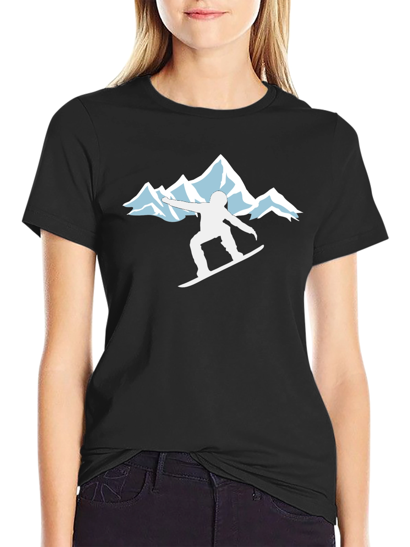 Snowboarder Mountain Graphic Tee