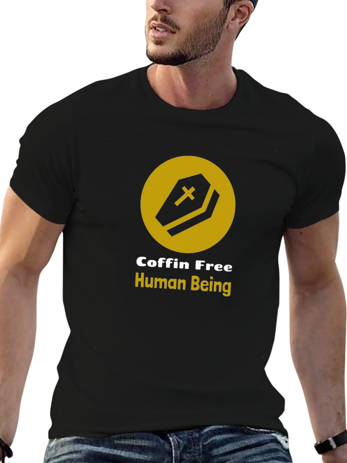 Coffin Free Human Being Graphic Tee