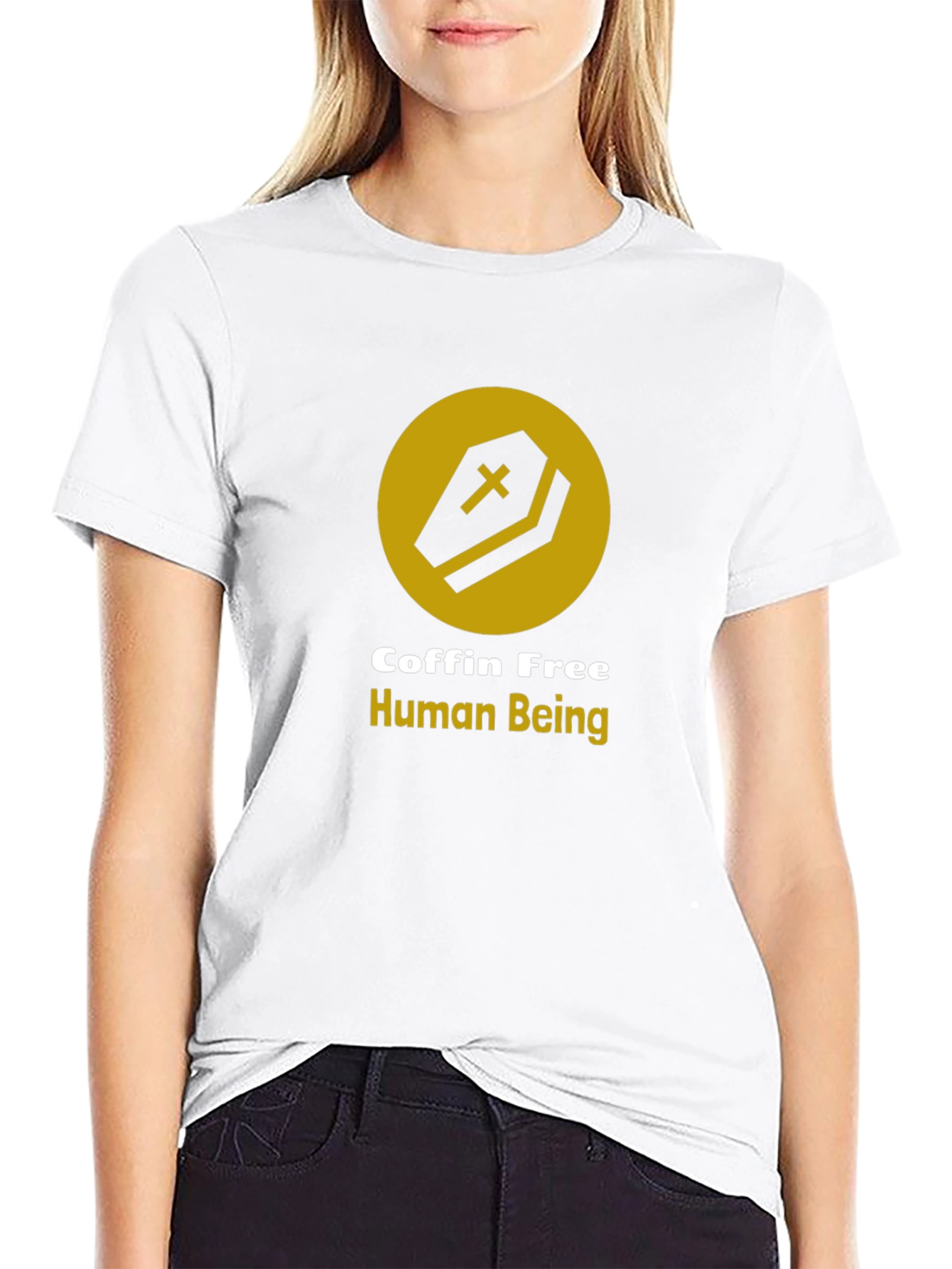 Coffin Free Human Being Graphic Tee