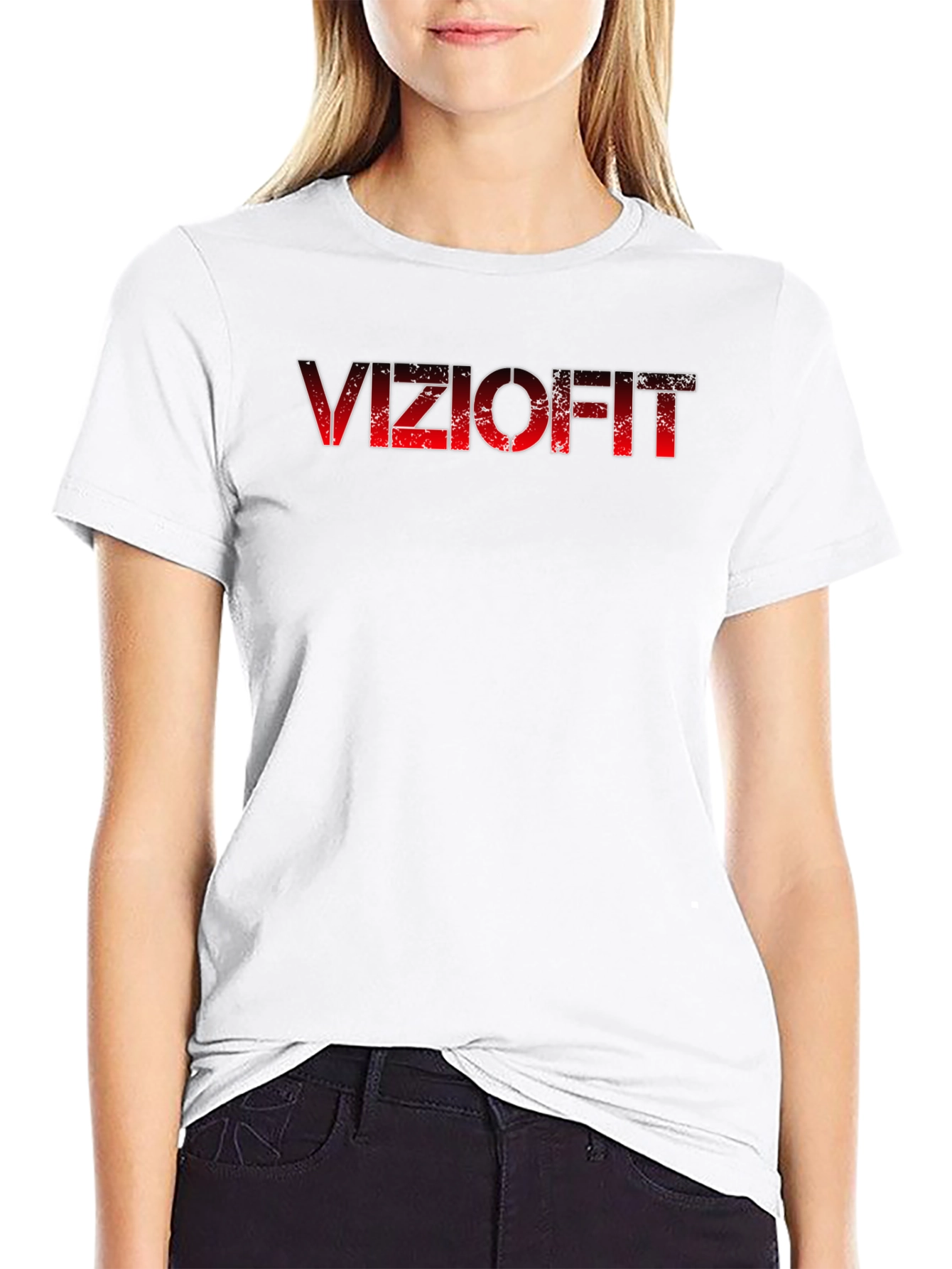 Viziofit Black Graphic Tee - Mens Fitness Shirt