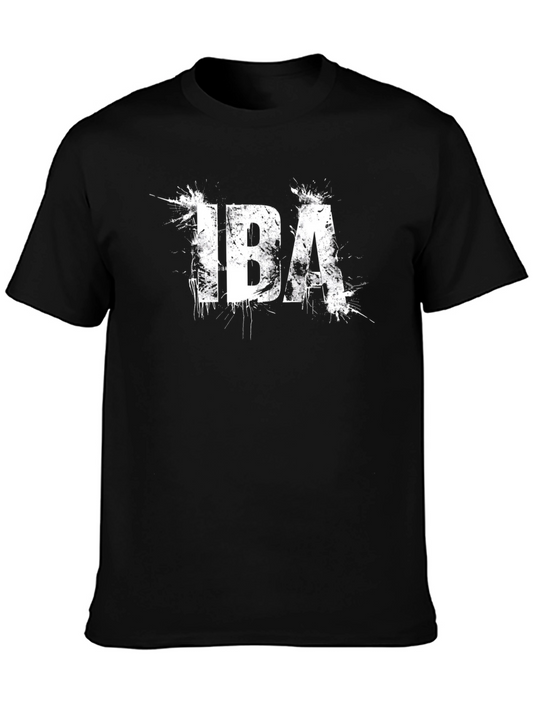 IBA Splatter Graphic Tee - Trendy Black T-Shirt
