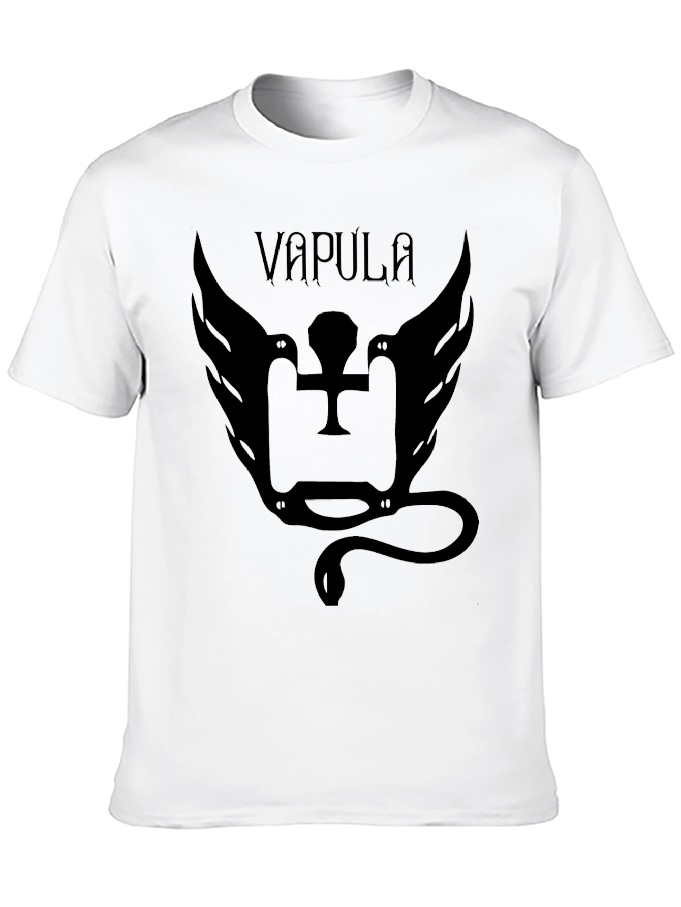 Vapula Graphic Tee - Gothic Style Black T-Shirt